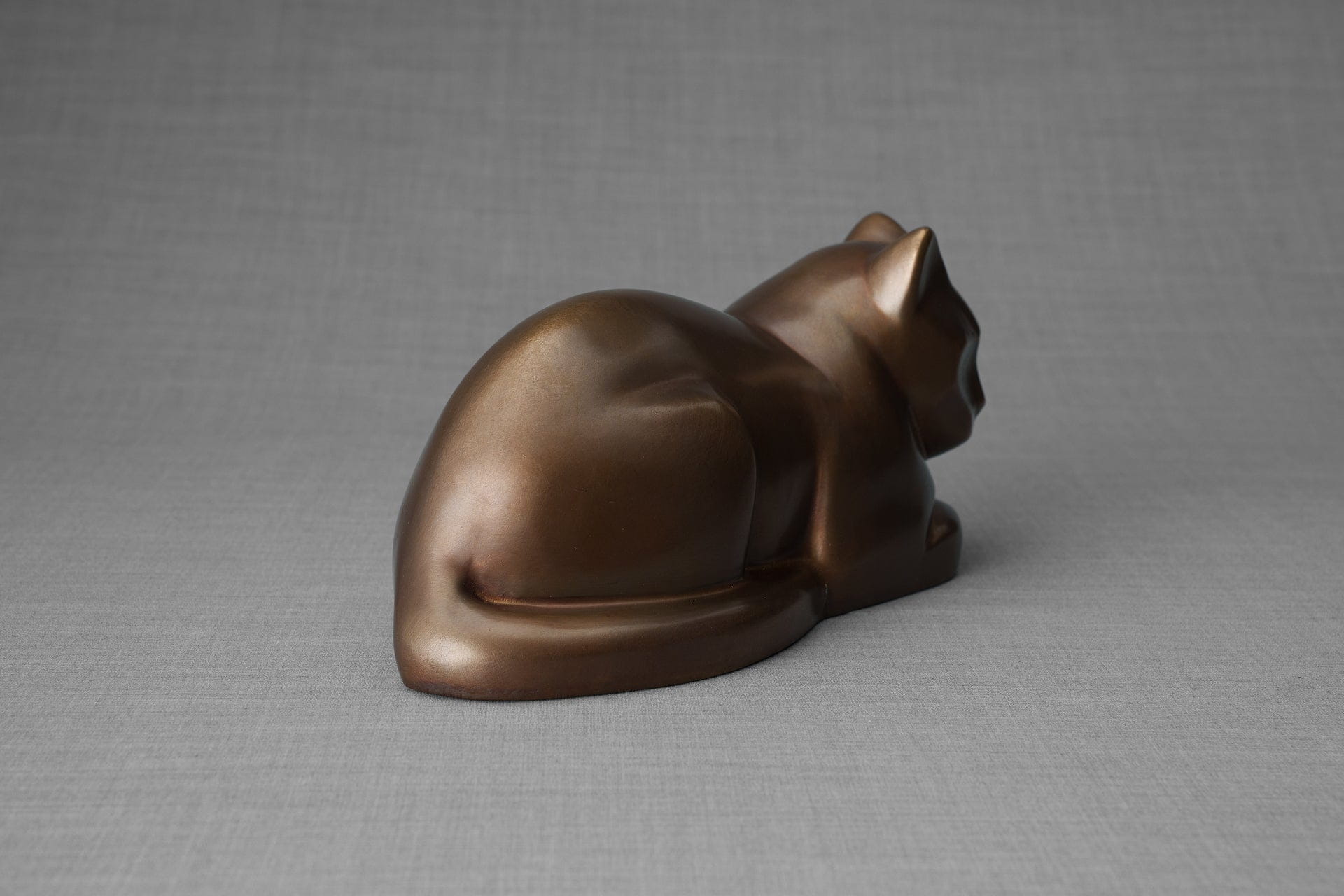 Pulvis Art Urns Pet Urn Cast Bronze Cat Urn "At Rest" | Premium Quality Bronze