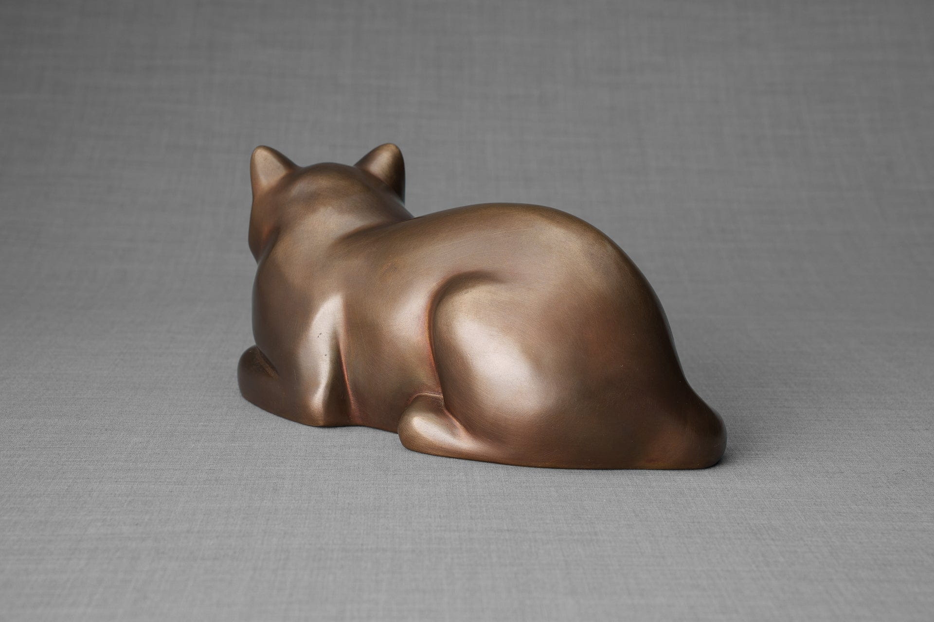 Pulvis Art Urns Pet Urn Cast Bronze Cat Urn "At Rest" | Premium Quality Bronze