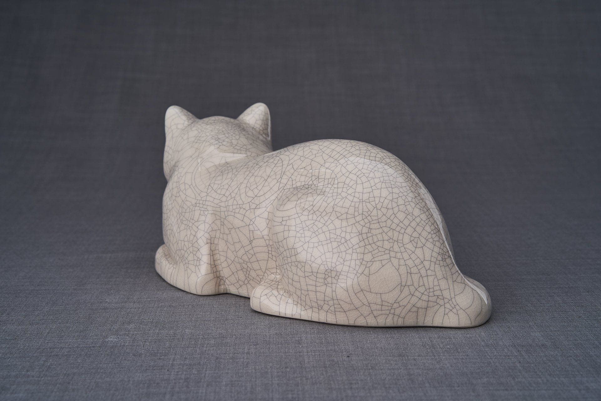 Cat Cremation Urn for Ashes - Craquelure | Ceramic | Handmade