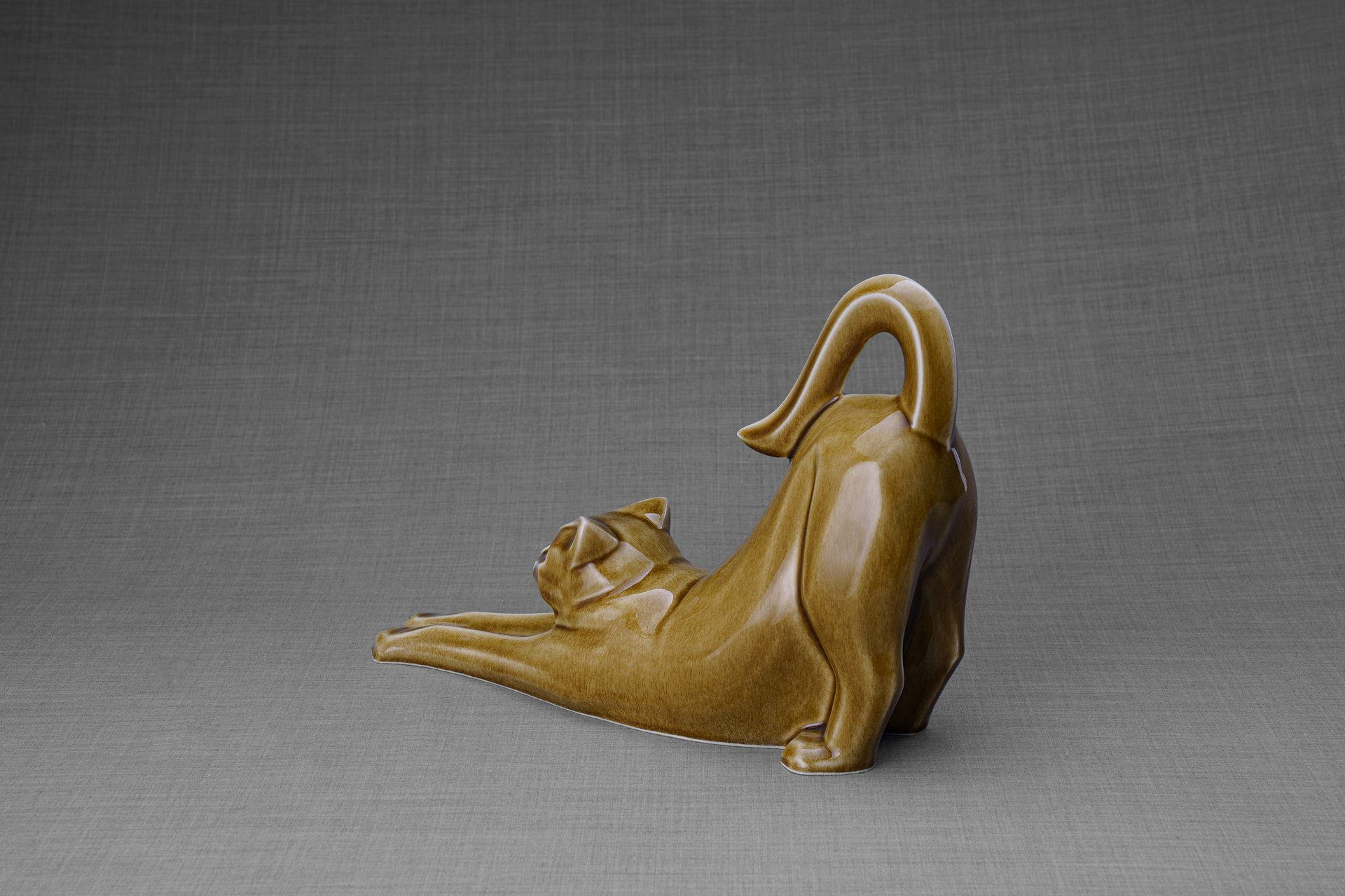 Pulvis Art Urns Pet Urn Cat Cremation Urn For Ashes "Grace" - Dark Sand | Ceramic