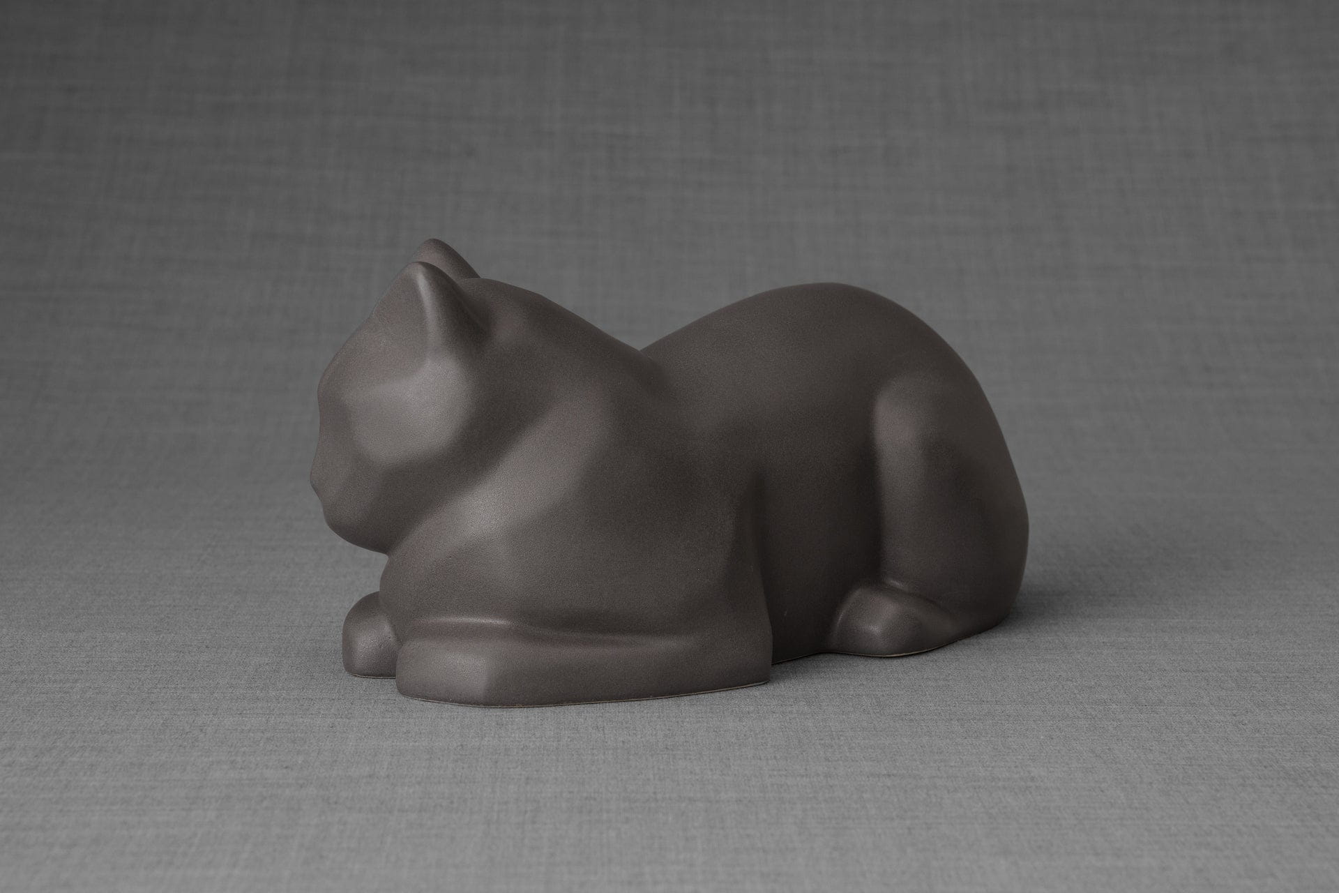 Pulvis Art Urns Pet Urn Cat Cremation Urn for Ashes - Gray Matte | Ceramic | Handmade