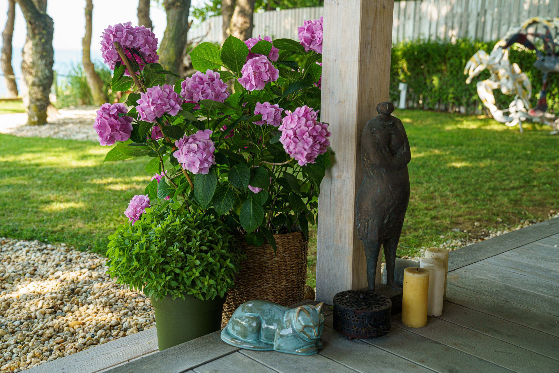 Cat Cremation Urn for Ashes - Oily Green Melange | Ceramic | Handmade