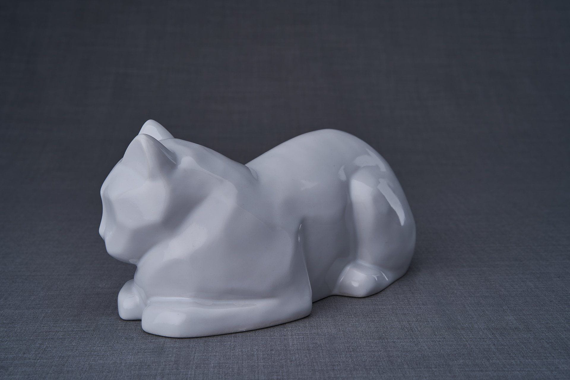 Cat Cremation Urn for Ashes - White | Ceramic | Handmade