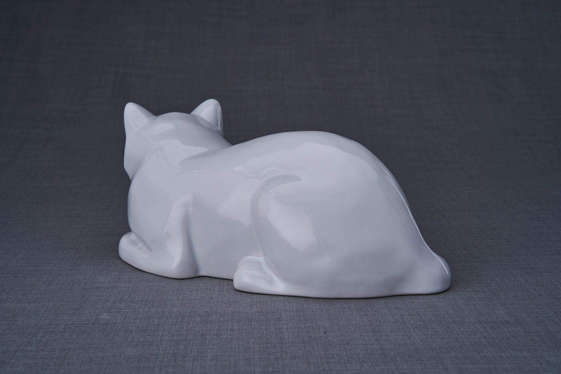 Cat Cremation Urn for Ashes - White | Ceramic | Handmade
