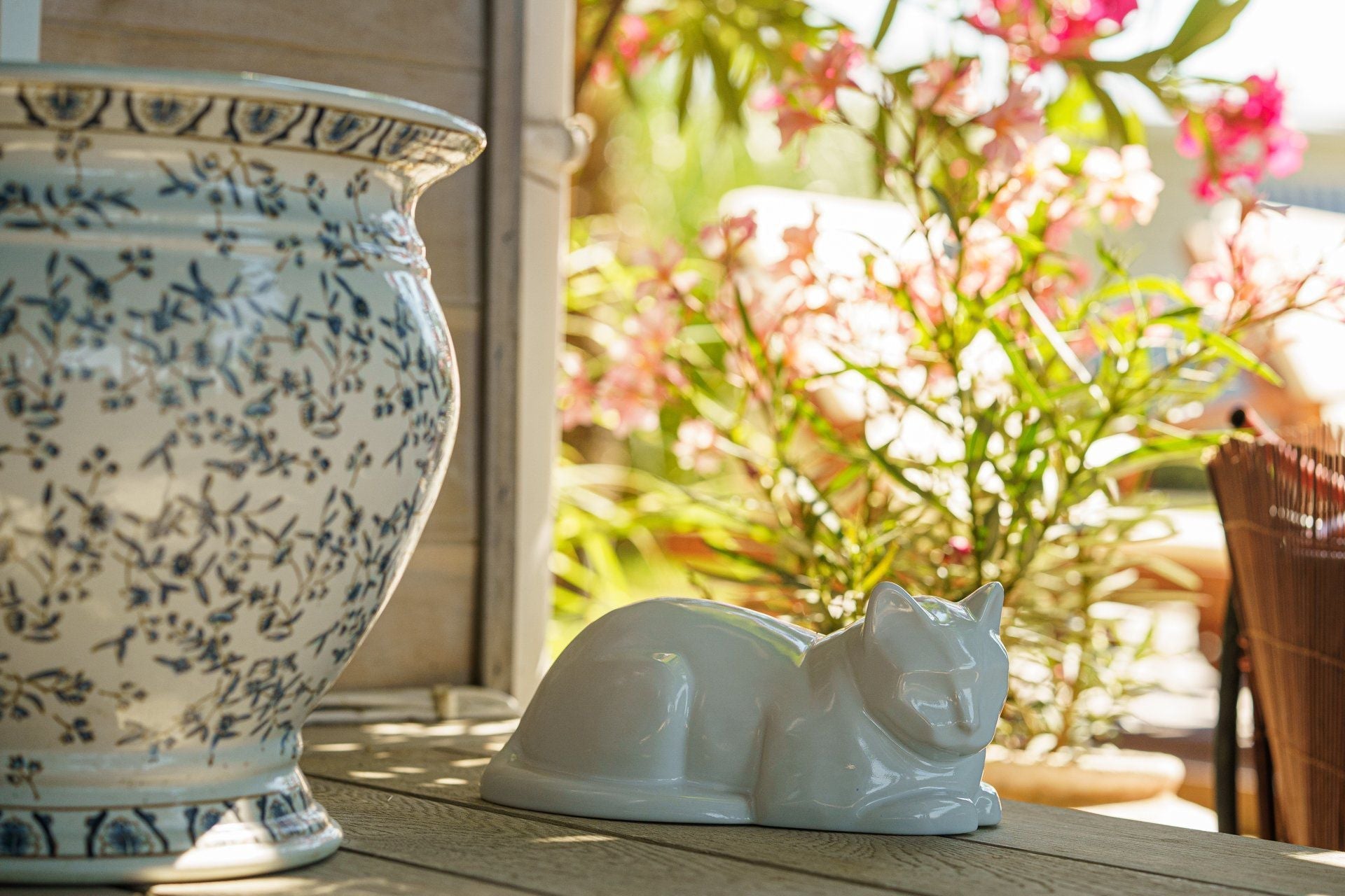 Cat Cremation Urn for Ashes - White | Ceramic | Handmade