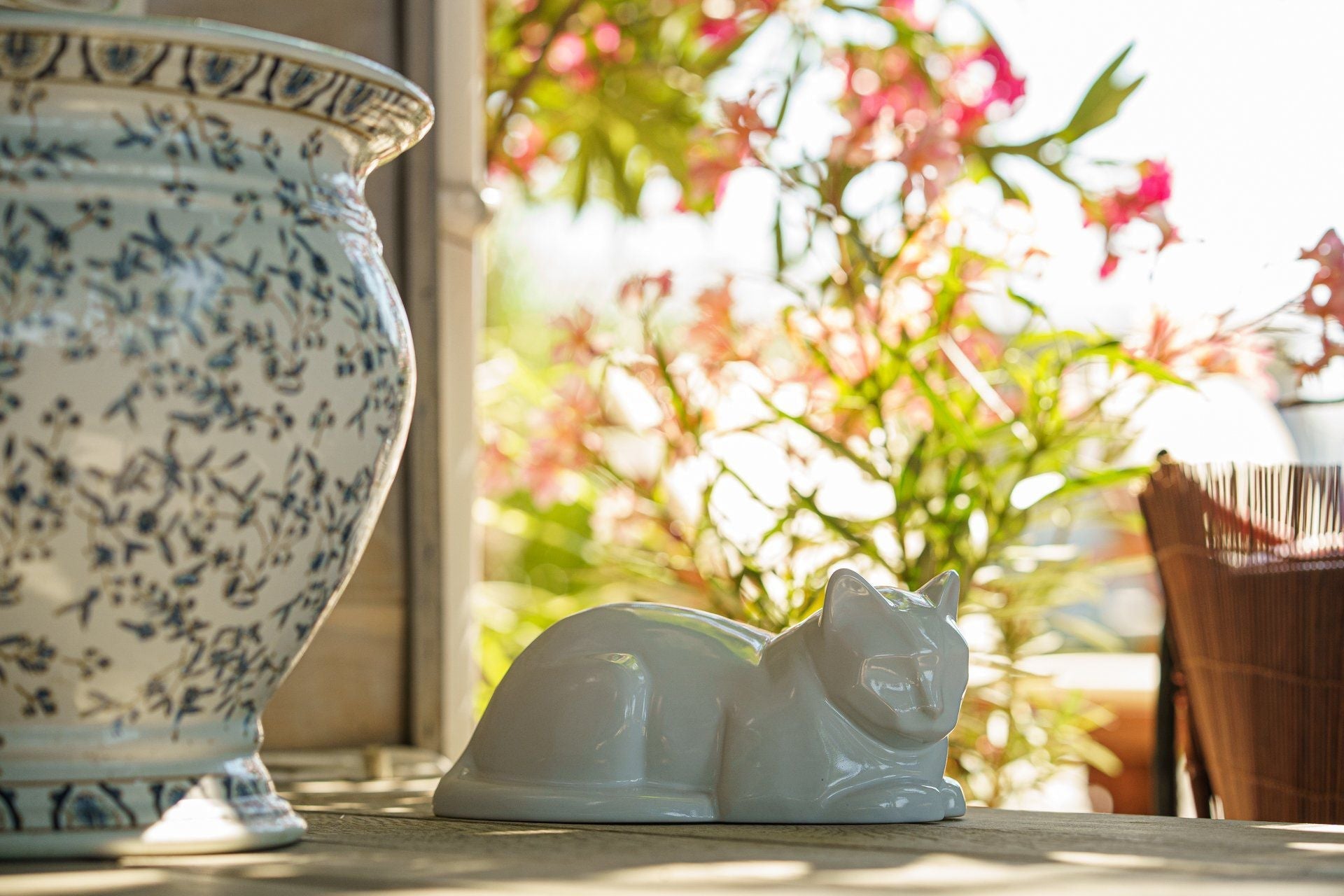 Cat Cremation Urn for Ashes - White | Ceramic | Handmade