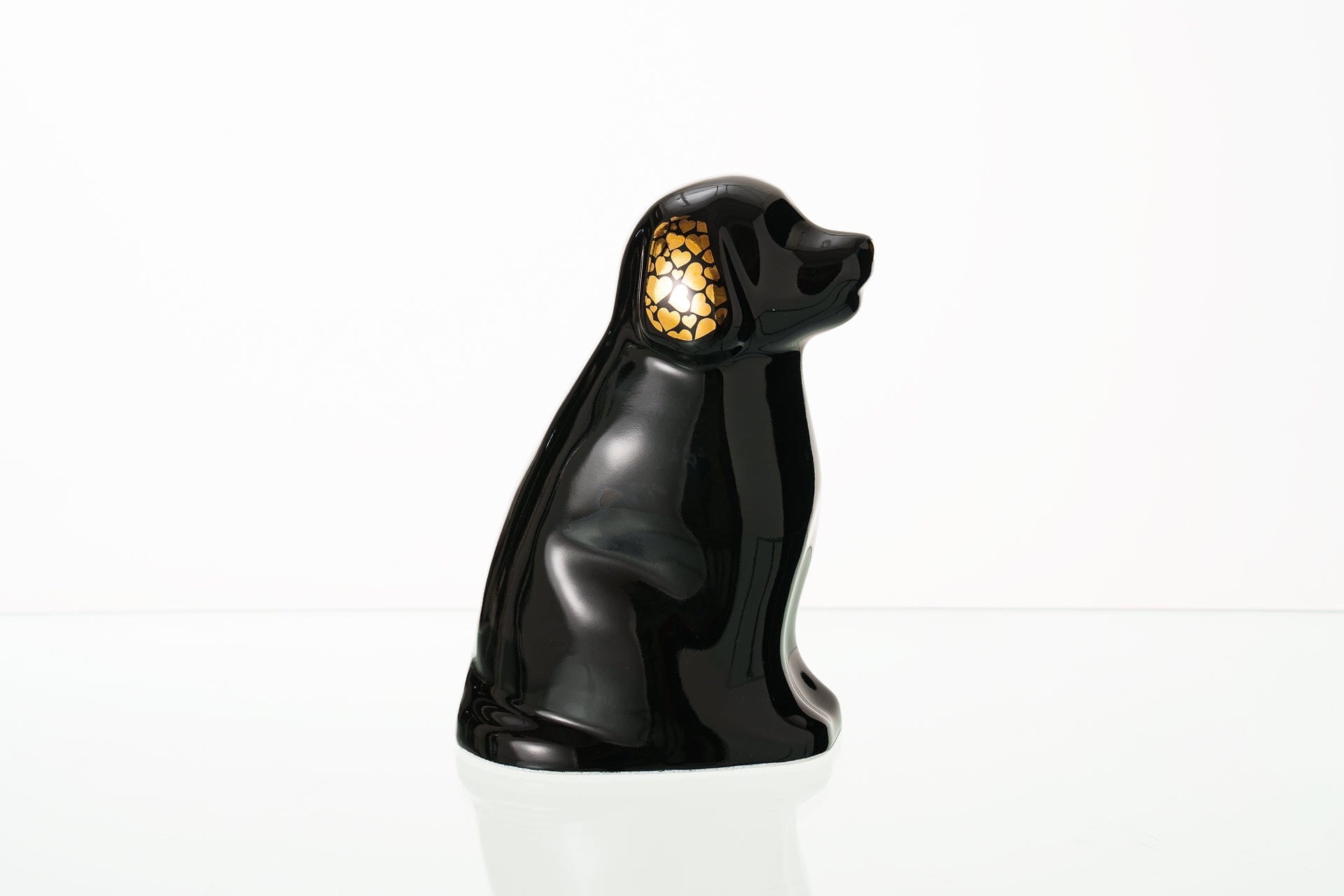 Pulvis Art Urns Pet Urn "Cuddle" Pet Urn for Dog - Black | Ceramic | Handmade