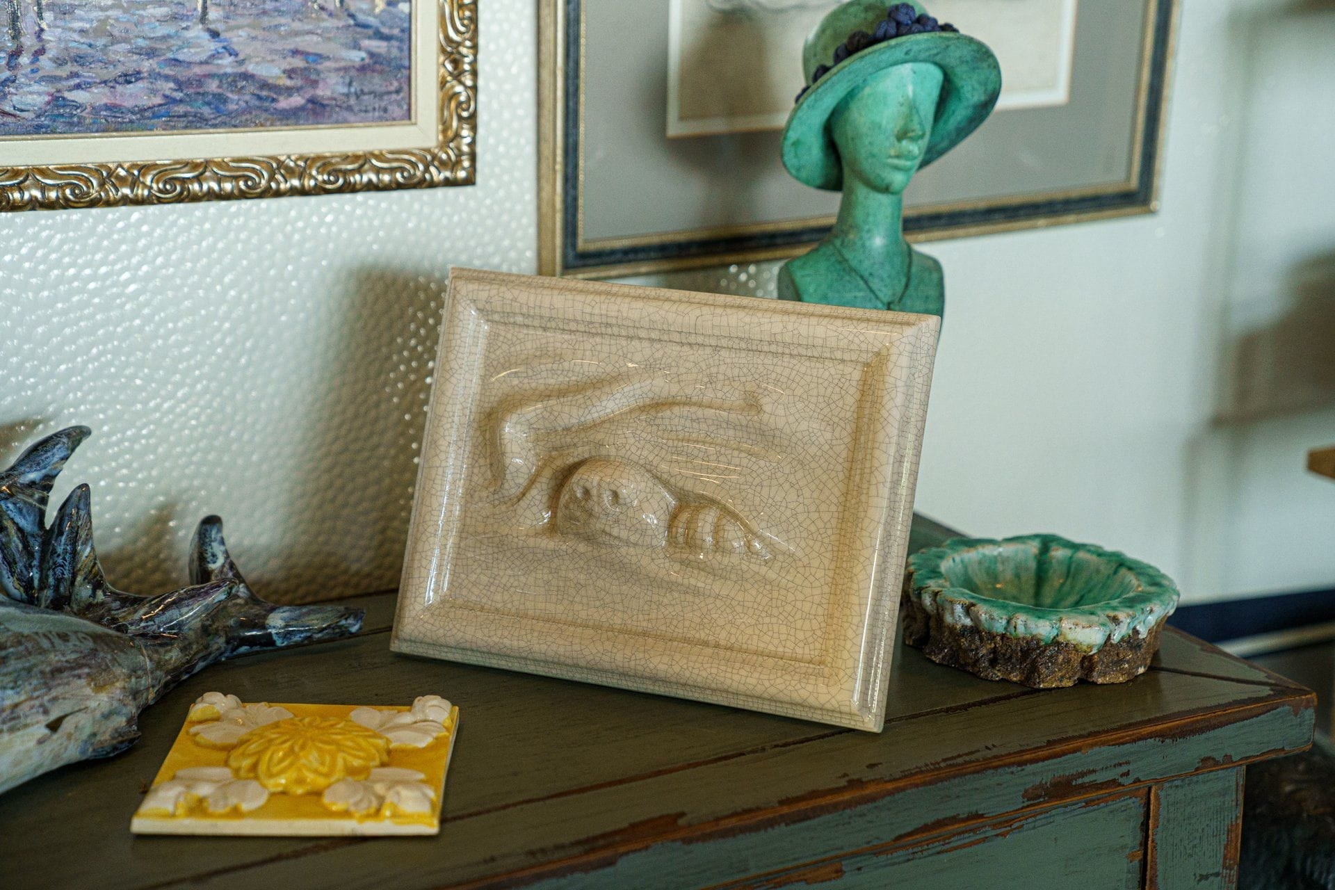 Dog Cremation Urn for Ashes - Craquelure Ceramic | Handmade
