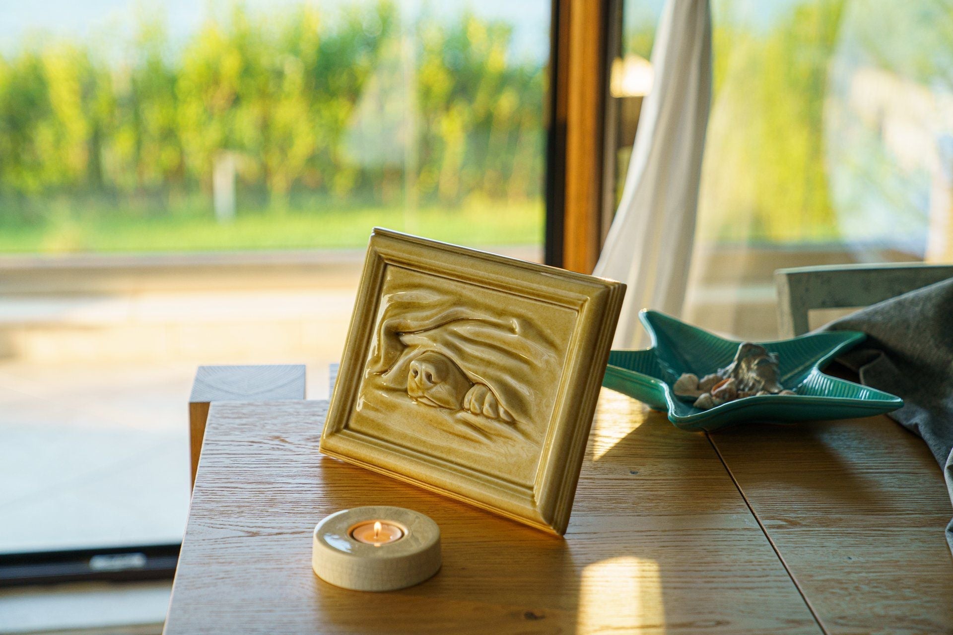 Dog Cremation Urn for Ashes - Dark Sand | Ceramic | Handmade