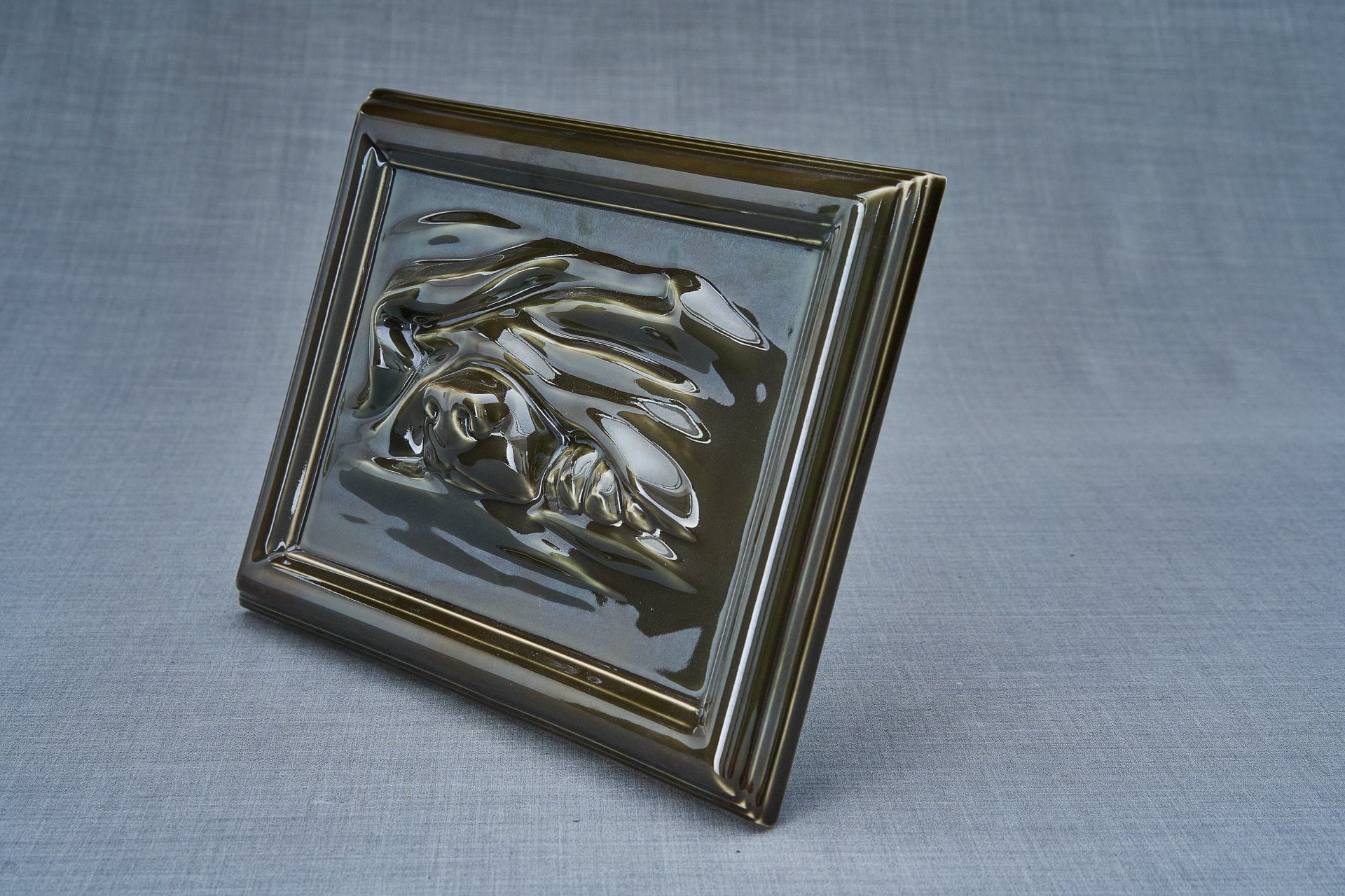 Dog Cremation Urn for Ashes - Oily Green | Ceramic | Handmade
