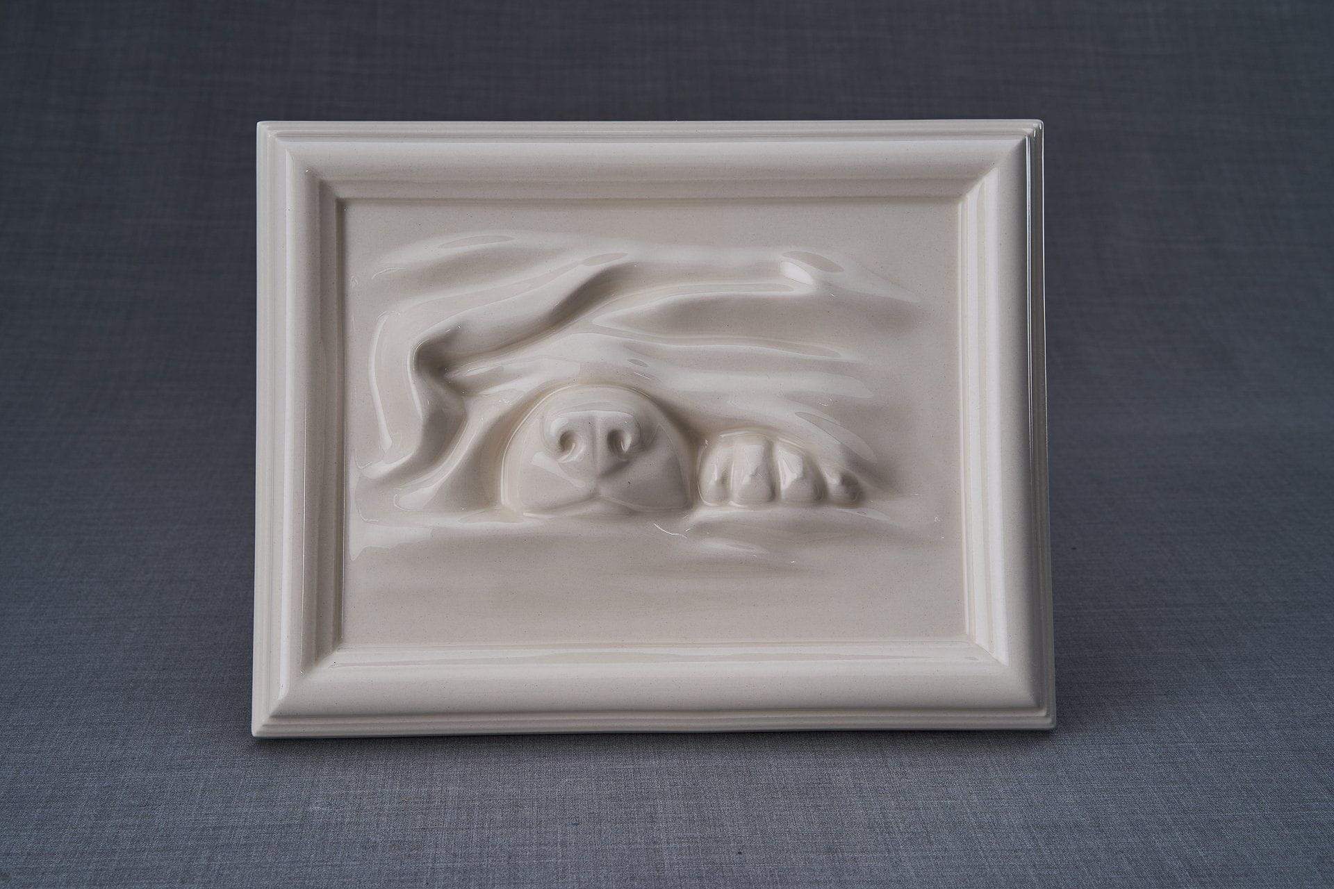 Dog Cremation Urn for Ashes - Transparent | Ceramic | Handmade