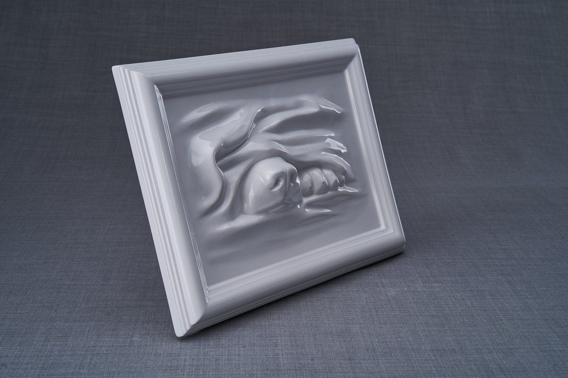 Dog Cremation Urn for Ashes - White | Ceramic | Handmade