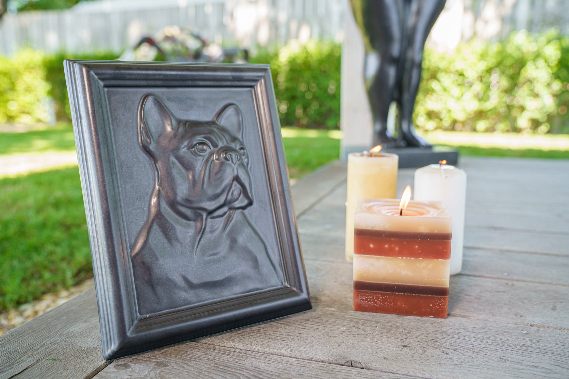 Pulvis Art Urns Pet Urn French Bulldog Pet Urn - Dark Matte | Ceramic | Handmade