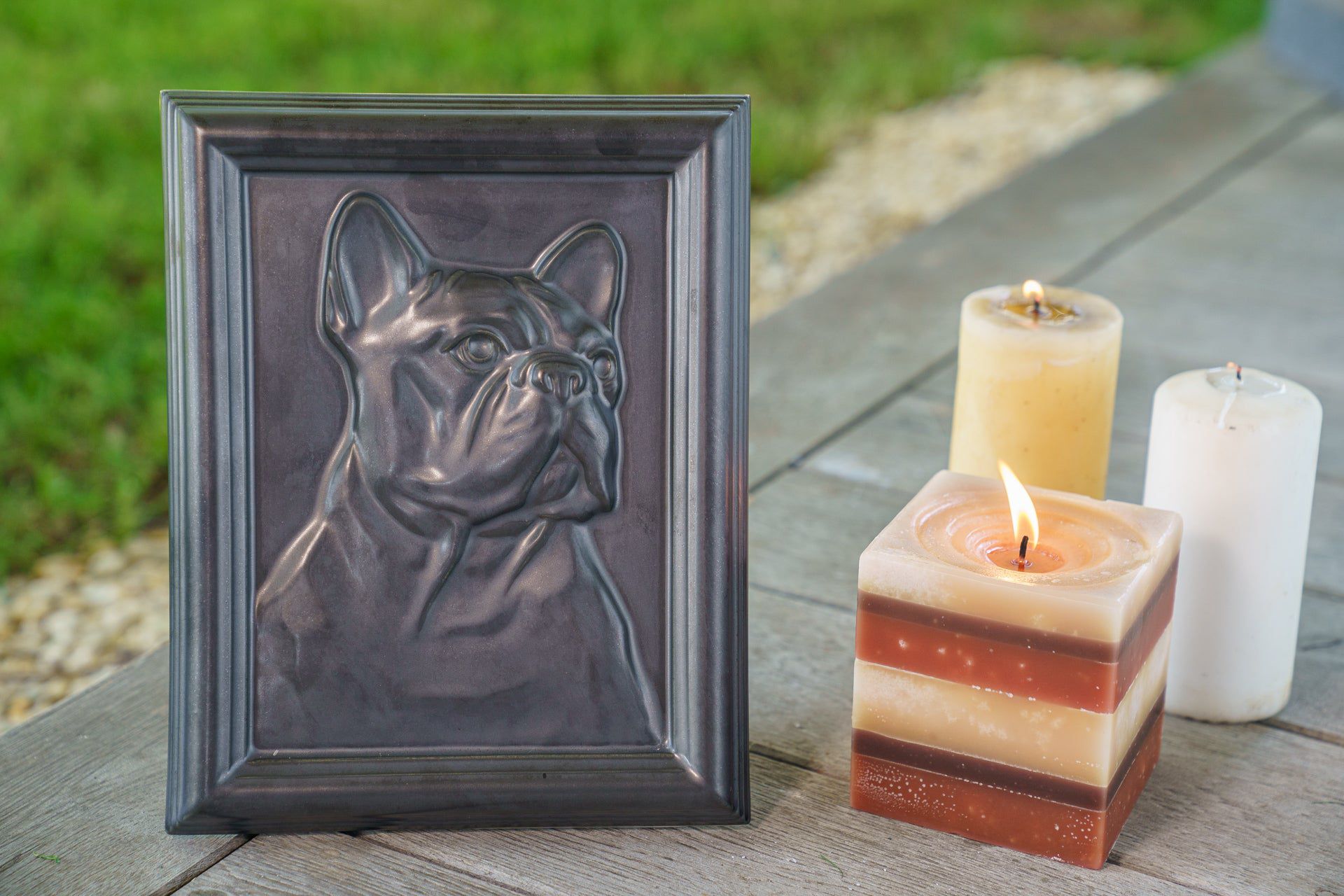 Pulvis Art Urns Pet Urn French Bulldog Pet Urn - Dark Matte | Ceramic | Handmade