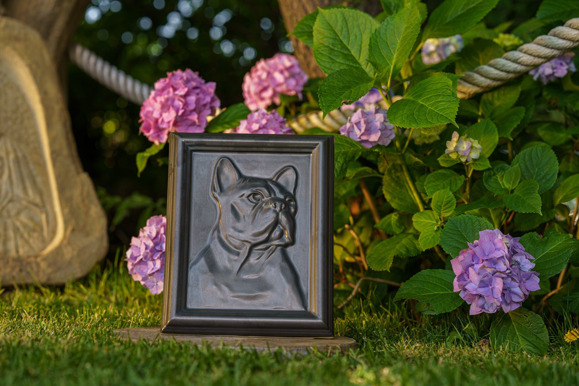 Pulvis Art Urns Pet Urn French Bulldog Pet Urn - Dark Matte | Ceramic | Handmade