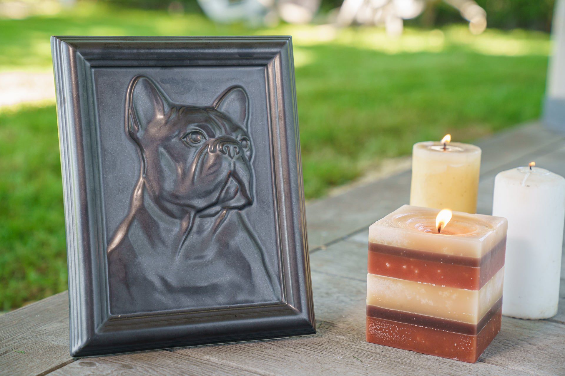 Pulvis Art Urns Pet Urn French Bulldog Pet Urn - Dark Matte | Ceramic | Handmade