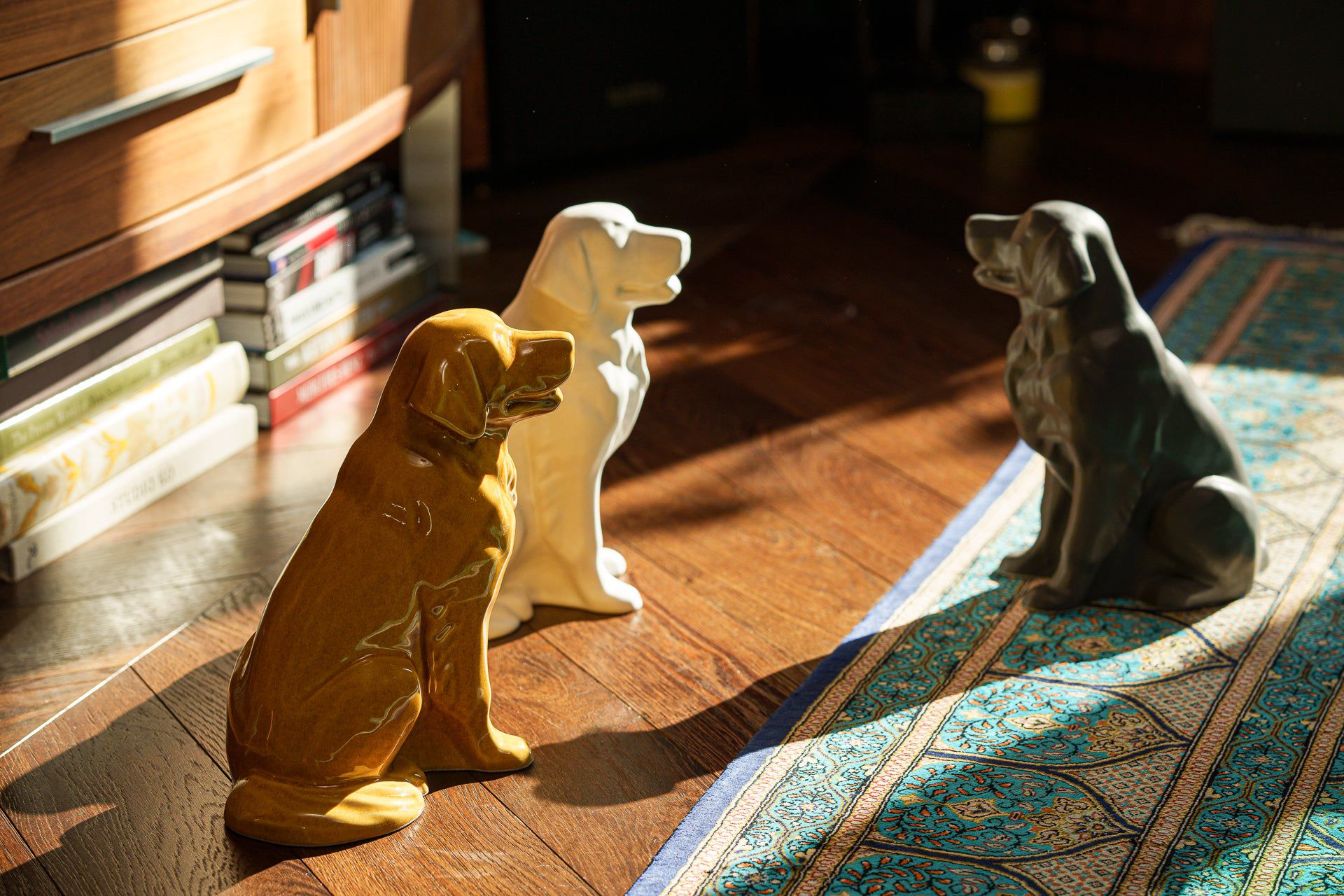 Pulvis Art Urns Pet Urn Golden Retriever Pet Urn - Yellow | Ceramic Urn