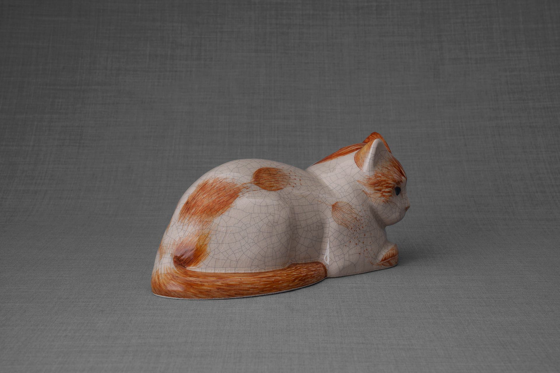 Pulvis Art Urns Pet Urn Hand Decorated Cat Urn for Ashes "Feathers" - Ceramic | Handmade
