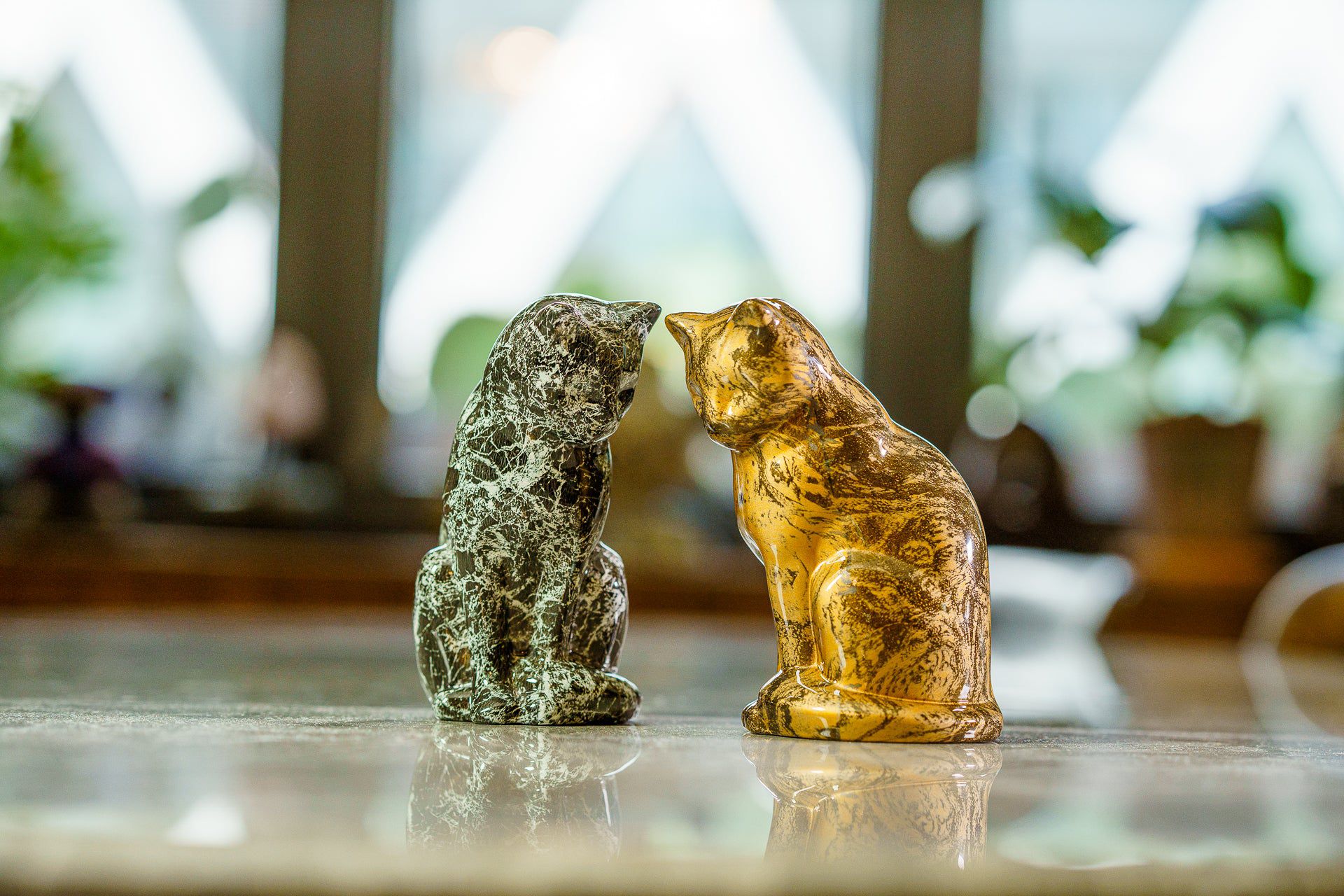Pulvis Art Urns Pet Urn HydroGraphics Mini Pet Urn "Neko - Cosmos" - Ceramic | Hydro Dipping