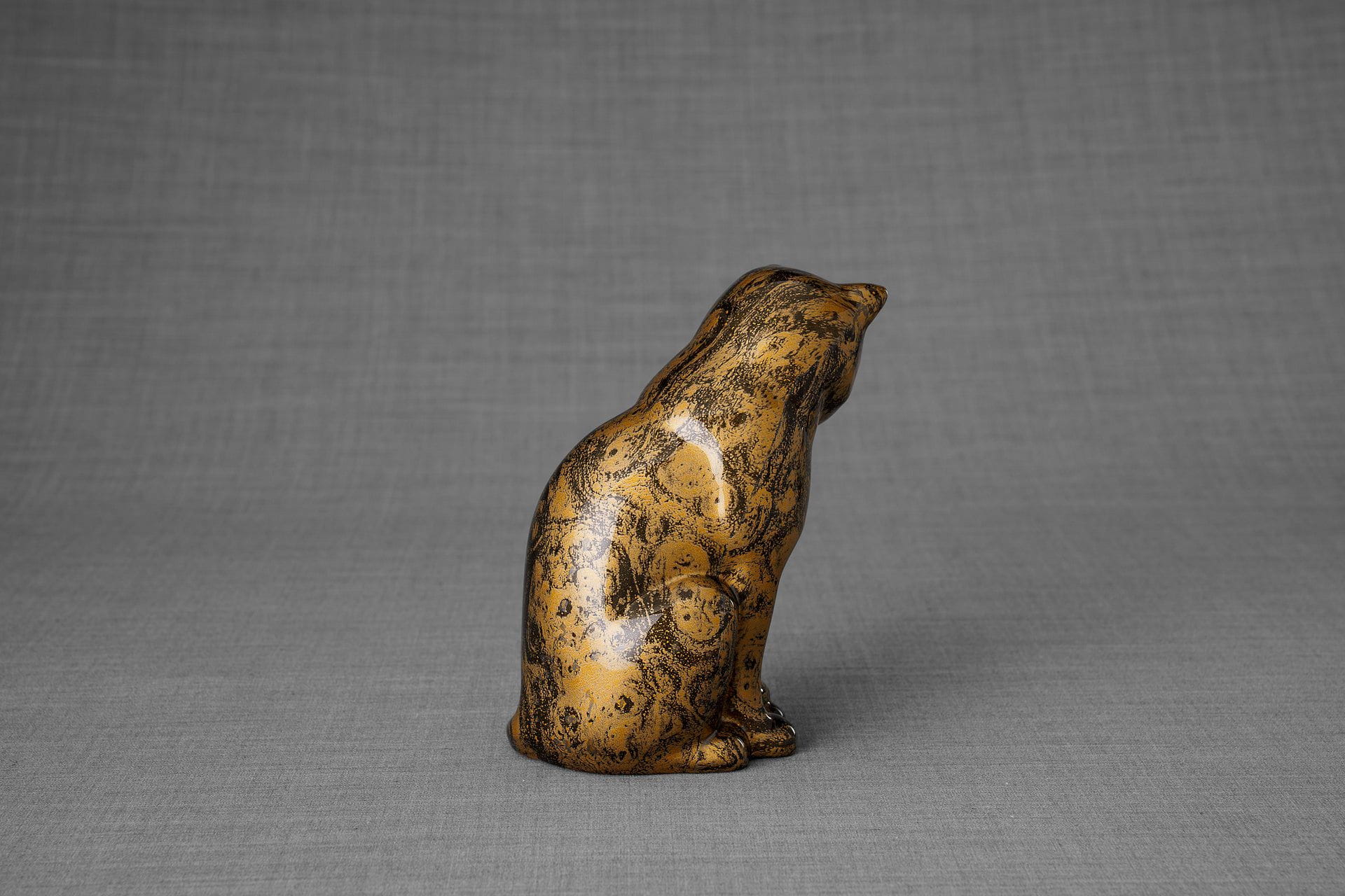 Pulvis Art Urns Pet Urn HydroGraphics Mini Pet Urn "Neko - Rusty " - Ceramic | Hydro Dipping