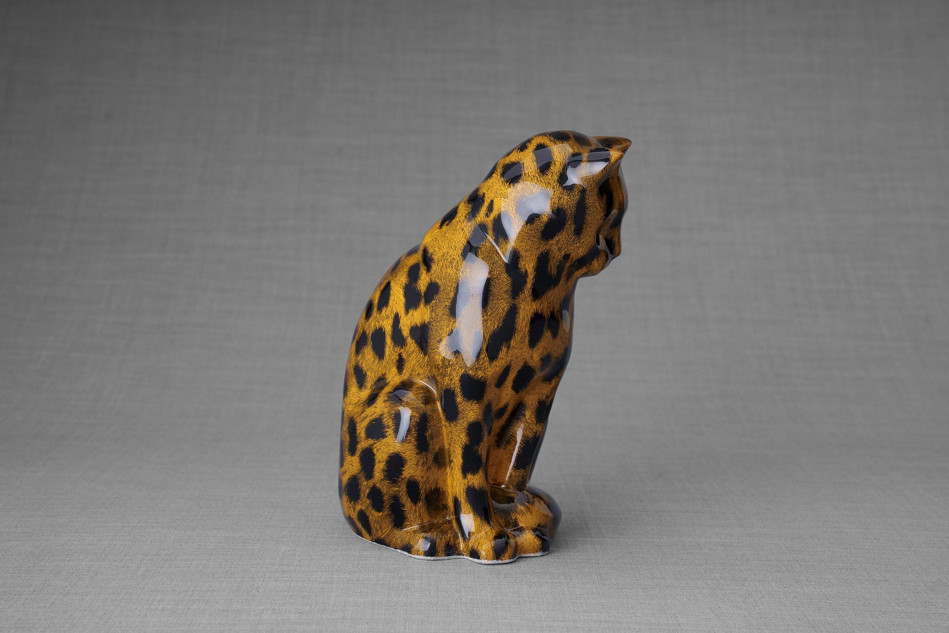 Pulvis Art Urns Pet Urn HydroGraphics Pet Urn "Neko" | Spotted Light | Ceramic | Hydro Dipping