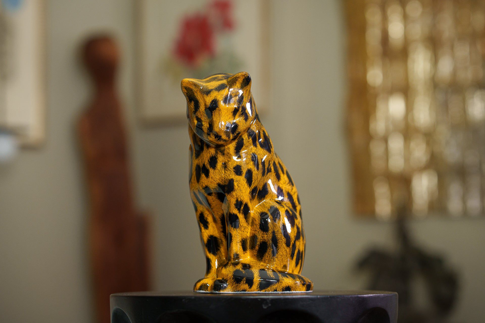 Pulvis Art Urns Pet Urn HydroGraphics Pet Urn "Neko" | Spotted Light | Ceramic | Hydro Dipping