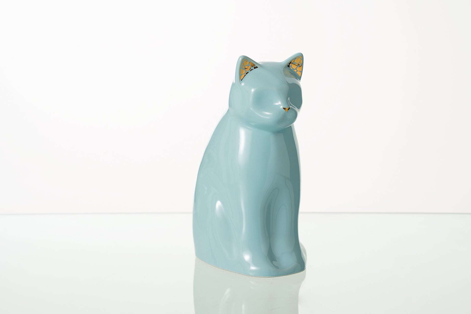 Pulvis Art Urns Pet Urn "Meow" Pet Urn for Cat - Baby Blue | Ceramic | Handmade
