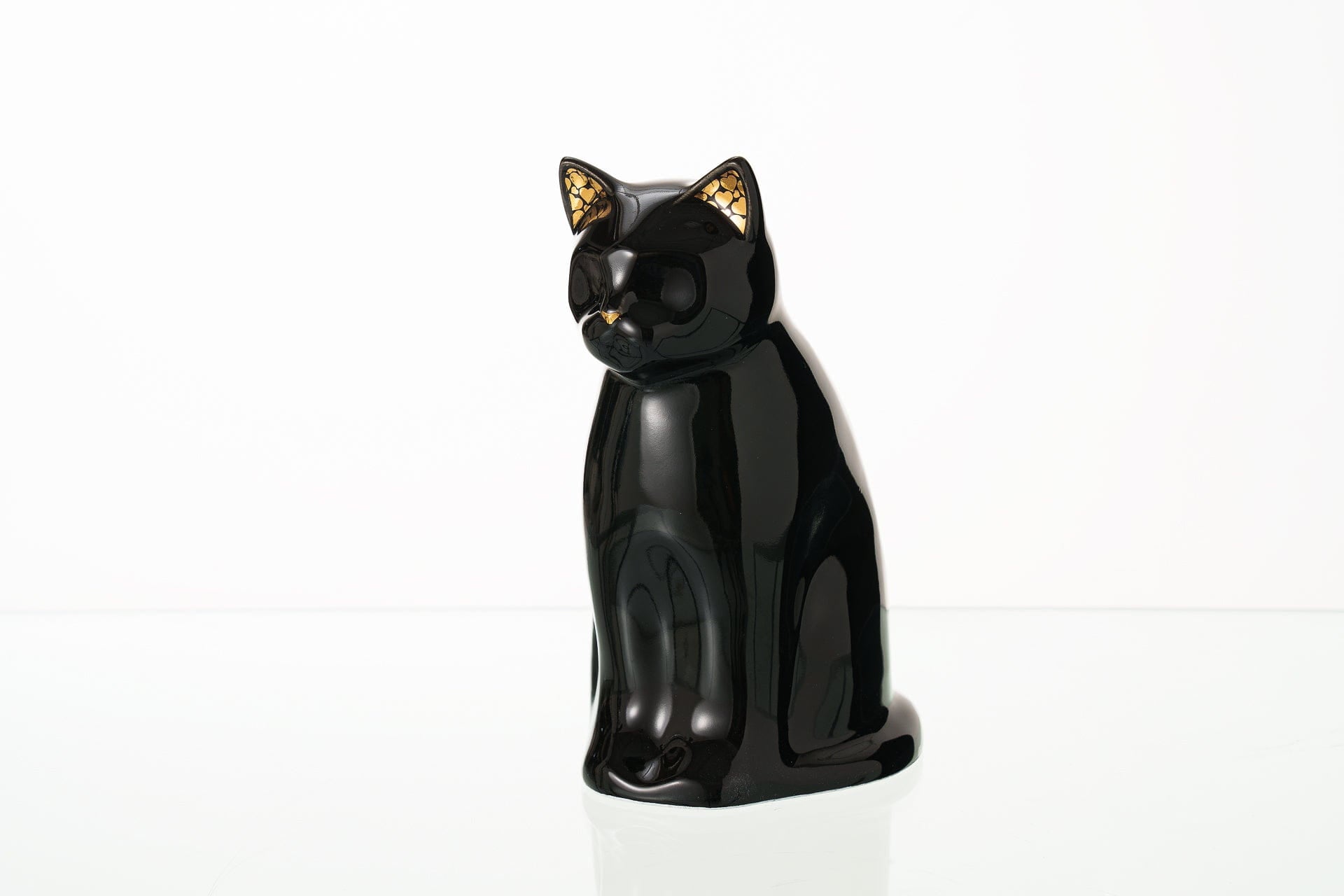 Pulvis Art Urns Pet Urn "Meow" Pet Urn for Cat - Black | Ceramic | Handmade