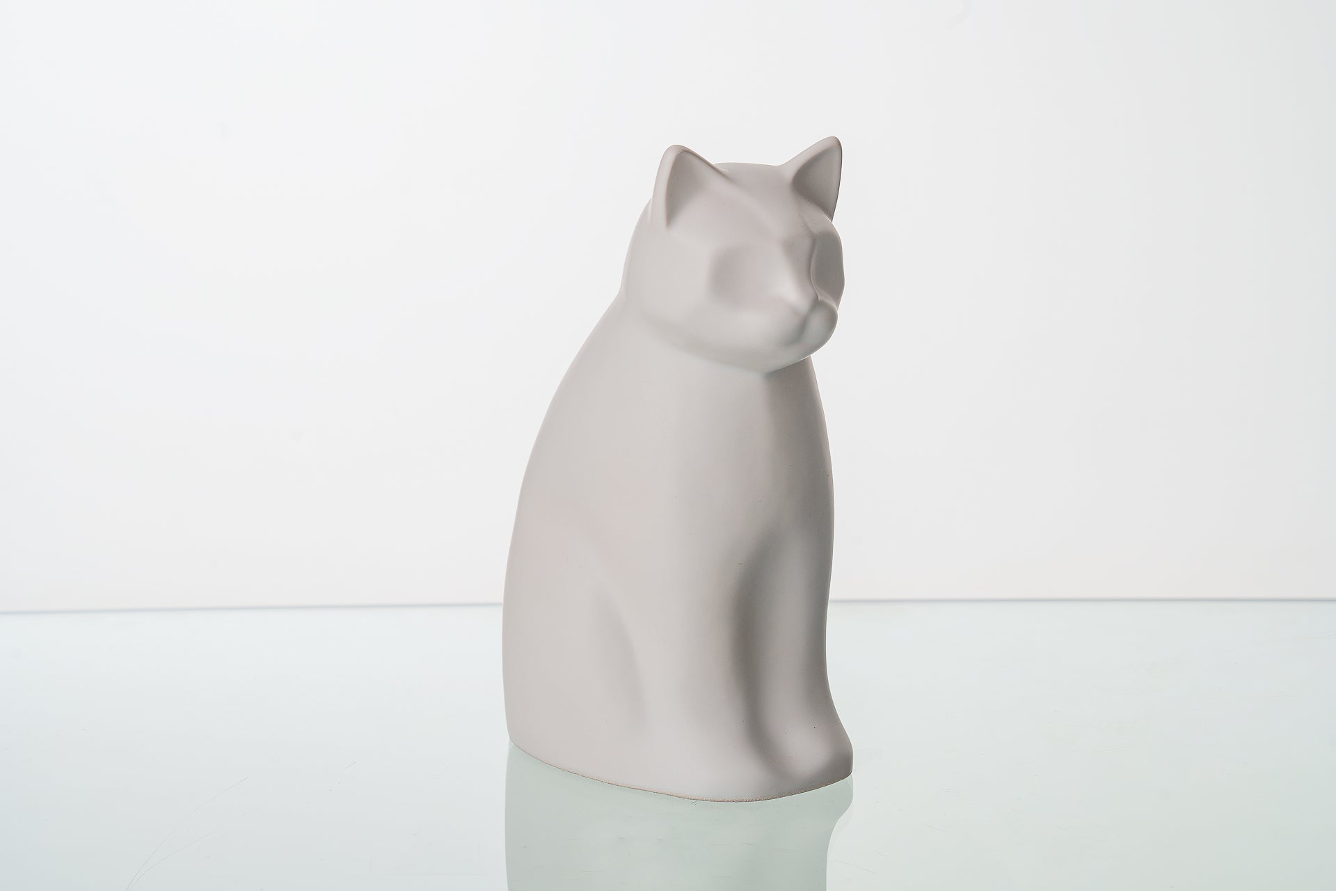 Pulvis Art Urns Pet Urn "Meow" Pet Urn for Cat - White Matte | Ceramic | Handmade