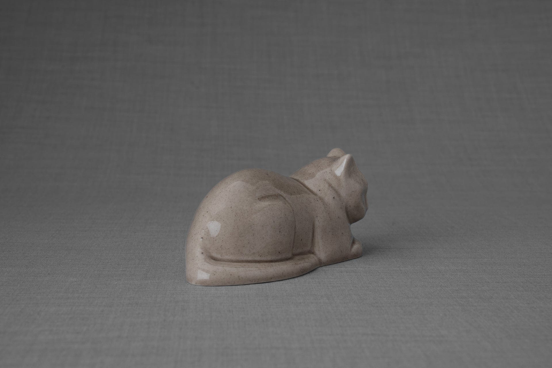 Pulvis Art Urns Pet Urn Mini Laying Cat Cremation Urn -Beige Grey | Ceramic