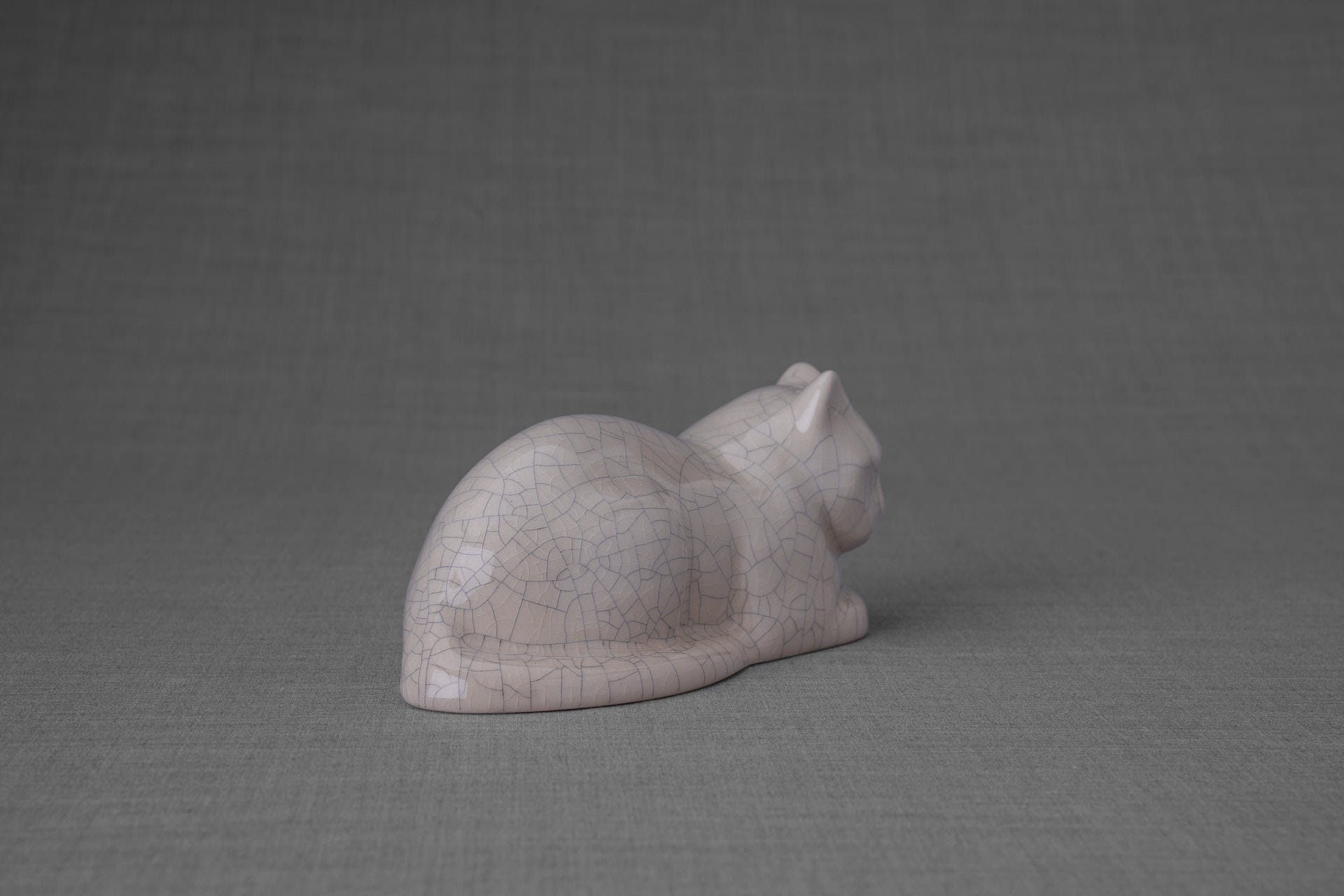 Pulvis Art Urns Pet Urn Mini Laying Cat Cremation Urn - Craquelure| Ceramic