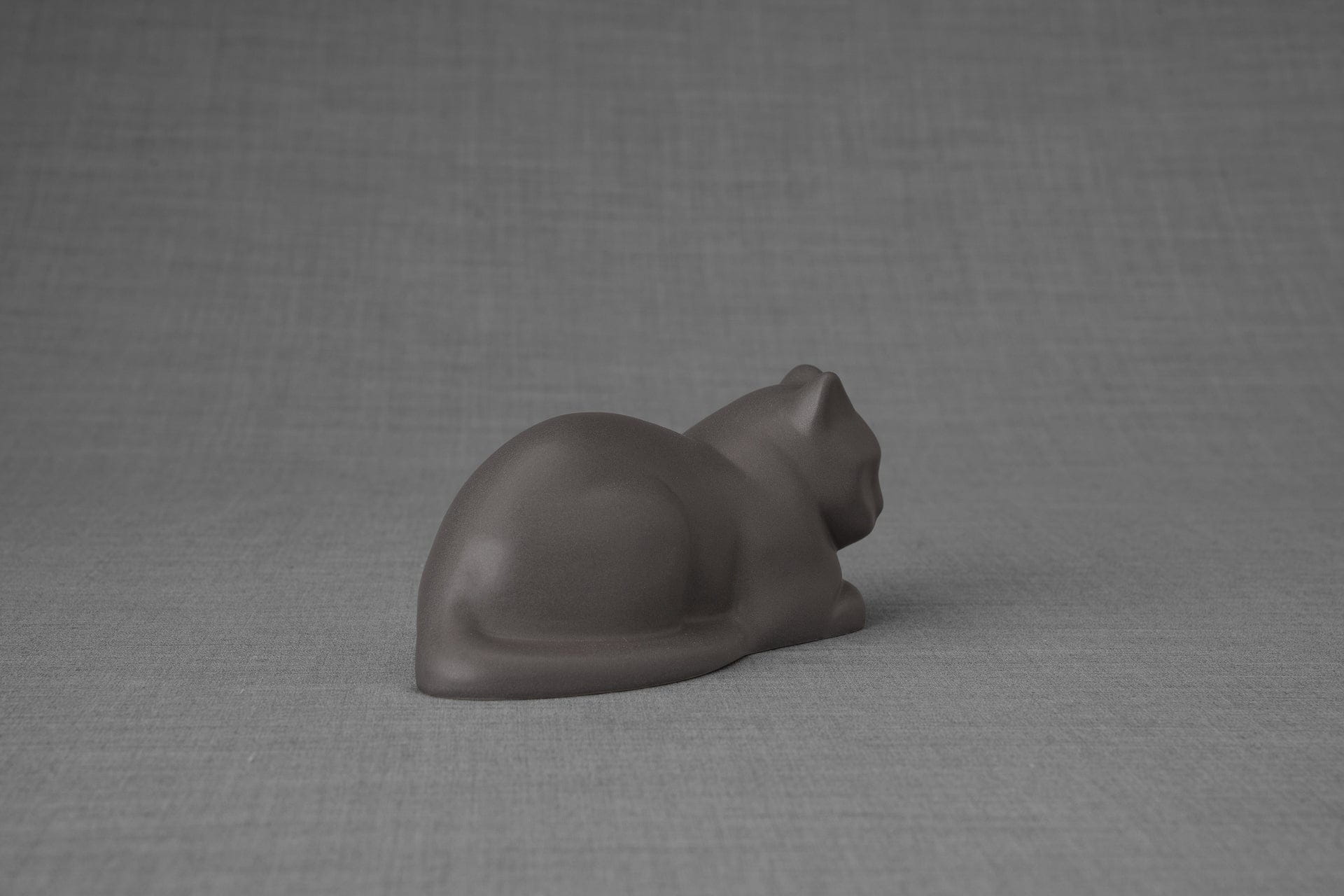 Pulvis Art Urns Pet Urn Mini Laying Cat Cremation Urn - Grey Matte| Ceramic