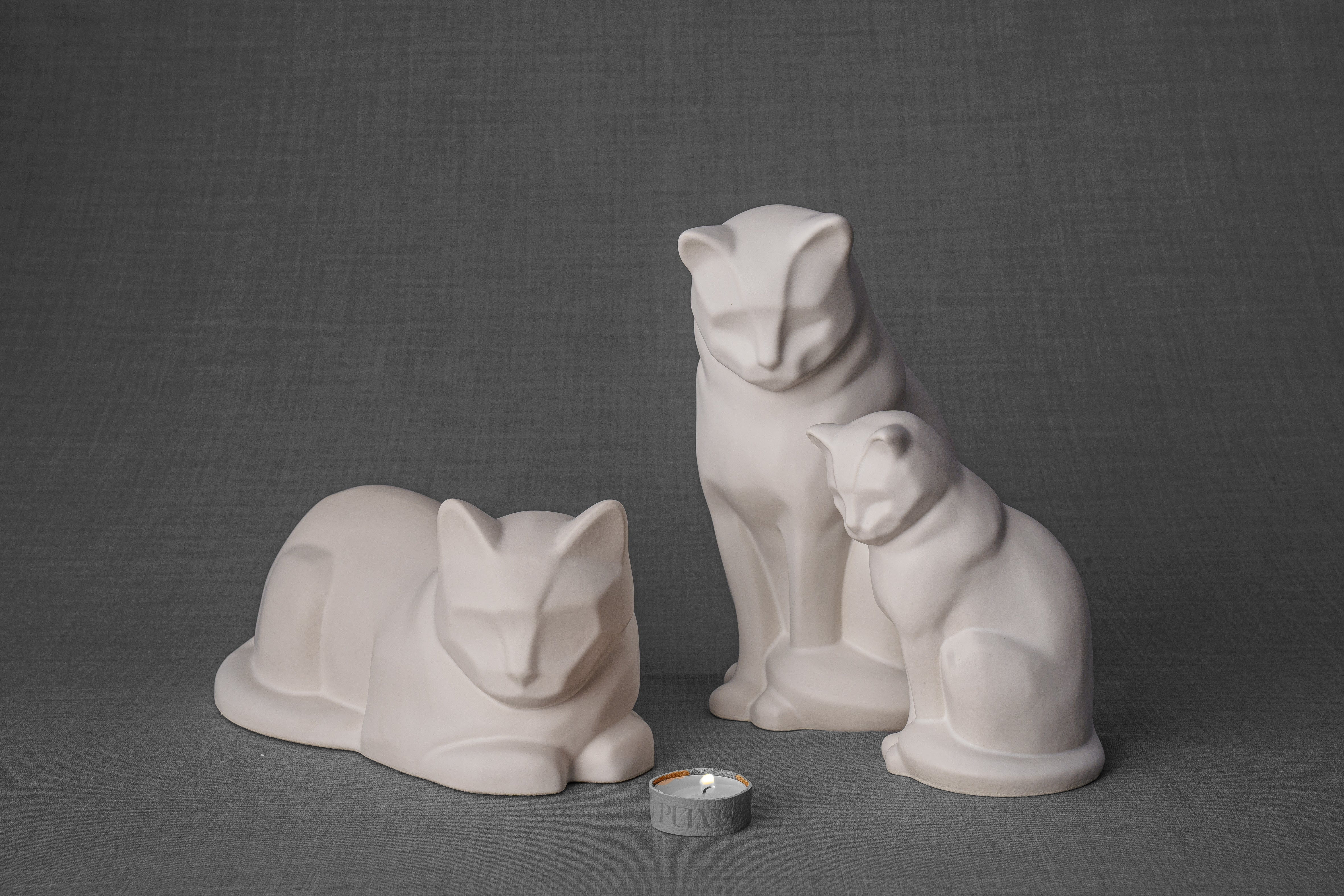 Pulvis Art Urns Pet Urn Mini Pet Urn for Ashes Neko - Amber Yellow | Ceramic | Handmade