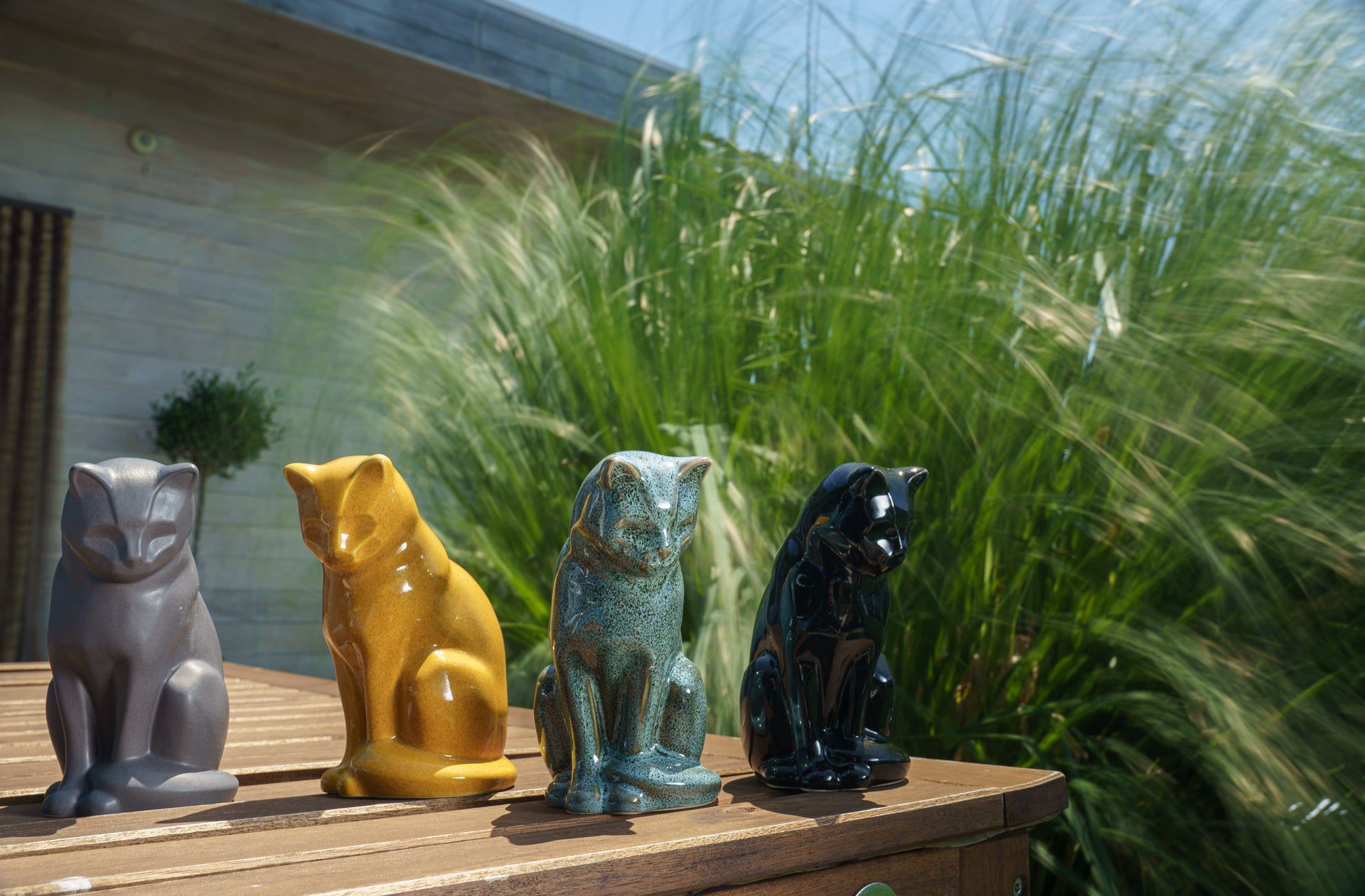 Pulvis Art Urns Pet Urn Mini Pet Urn for Ashes Neko - Amber Yellow | Ceramic | Handmade