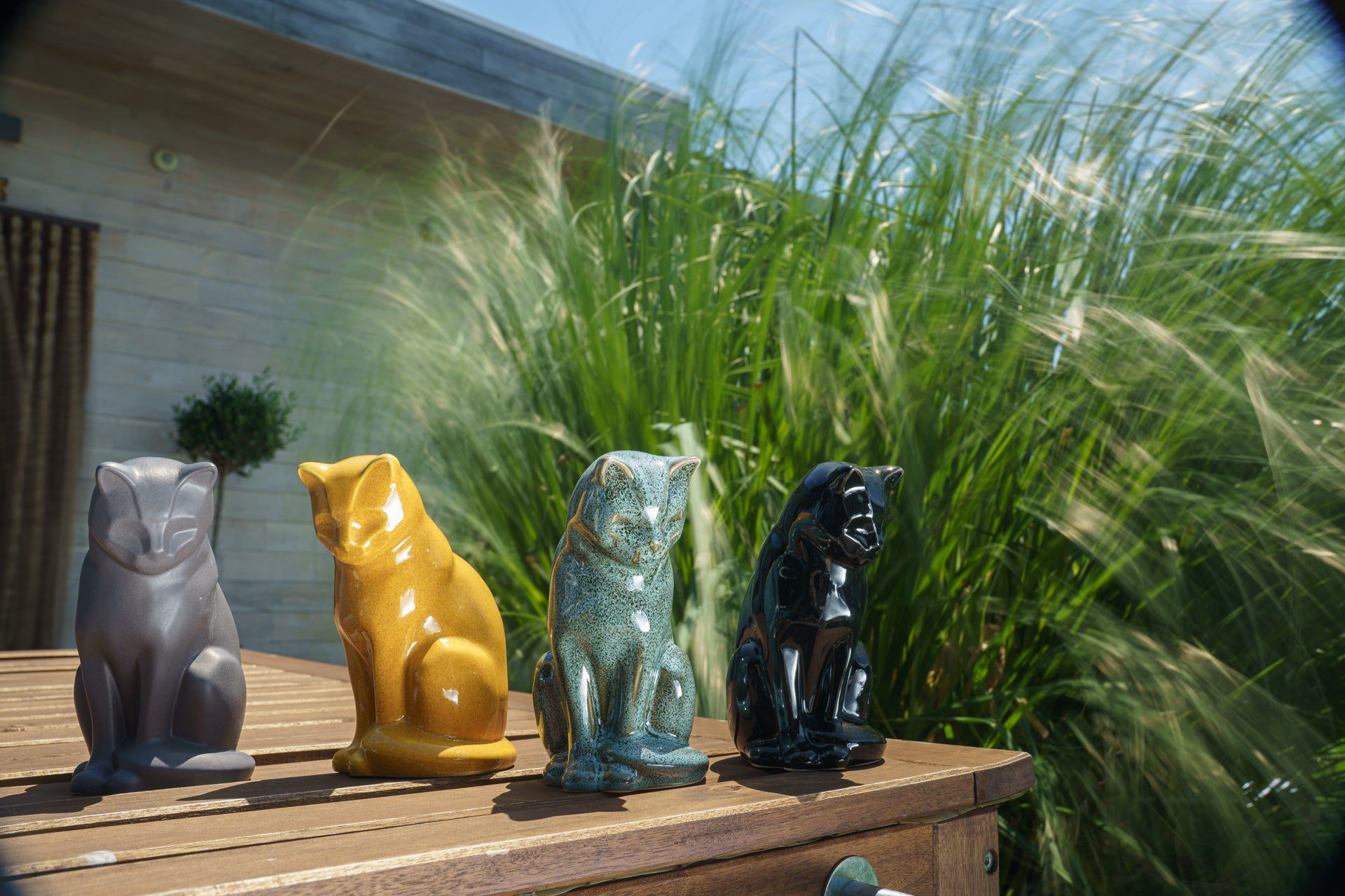 Pulvis Art Urns Pet Urn Mini Pet Urn for Ashes Neko - Amber Yellow | Ceramic | Handmade