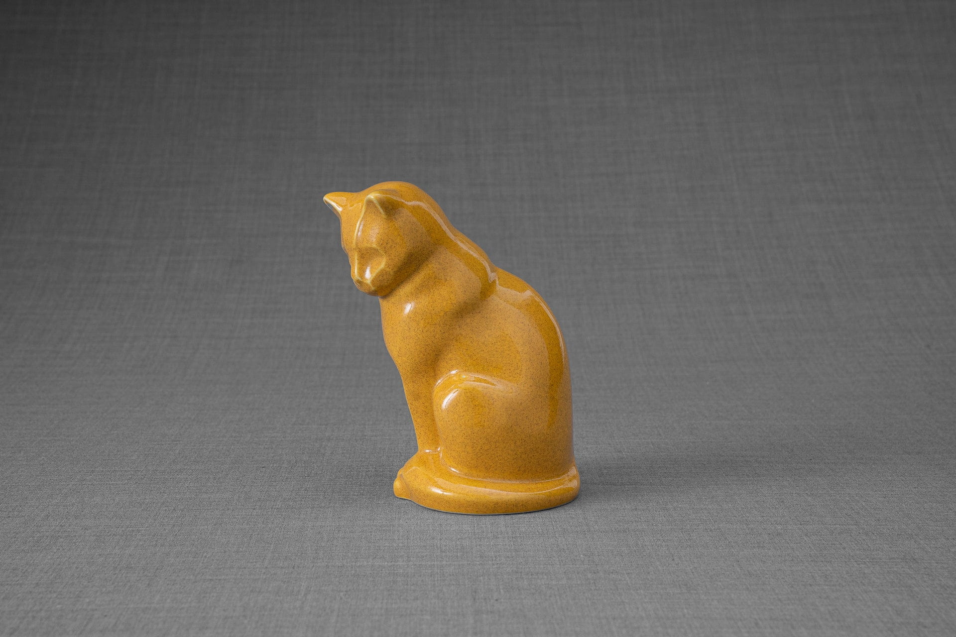 Pulvis Art Urns Pet Urn Mini Pet Urn for Ashes Neko - Amber Yellow | Ceramic | Handmade