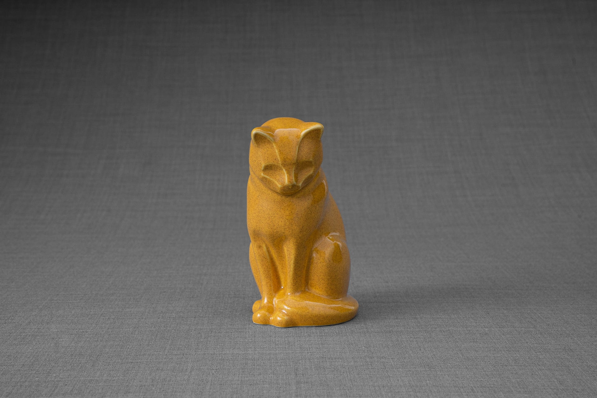 Pulvis Art Urns Pet Urn Mini Pet Urn for Ashes Neko - Amber Yellow | Ceramic | Handmade