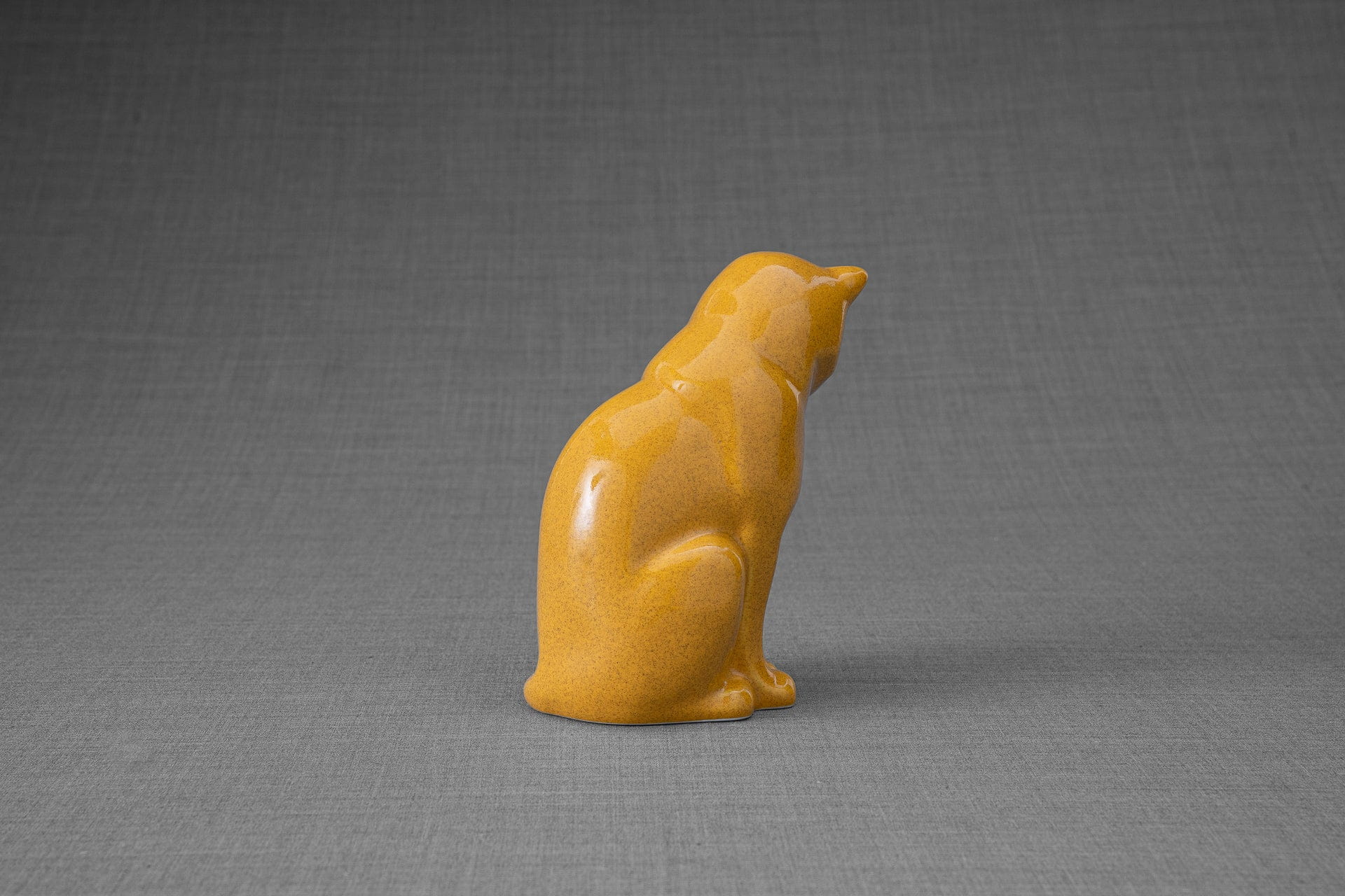 Pulvis Art Urns Pet Urn Mini Pet Urn for Ashes Neko - Amber Yellow | Ceramic | Handmade