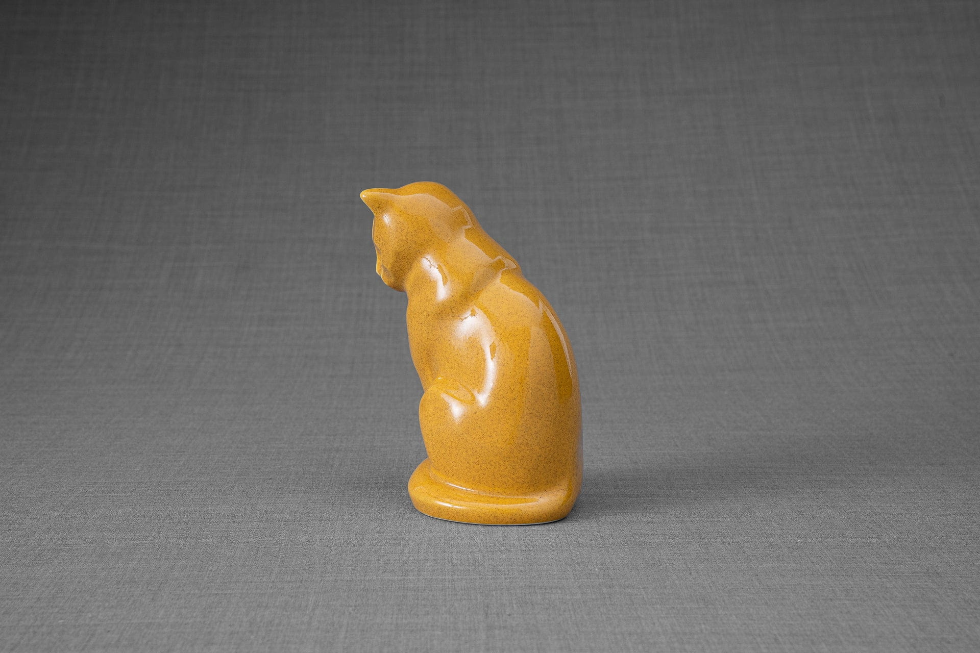 Pulvis Art Urns Pet Urn Mini Pet Urn for Ashes Neko - Amber Yellow | Ceramic | Handmade