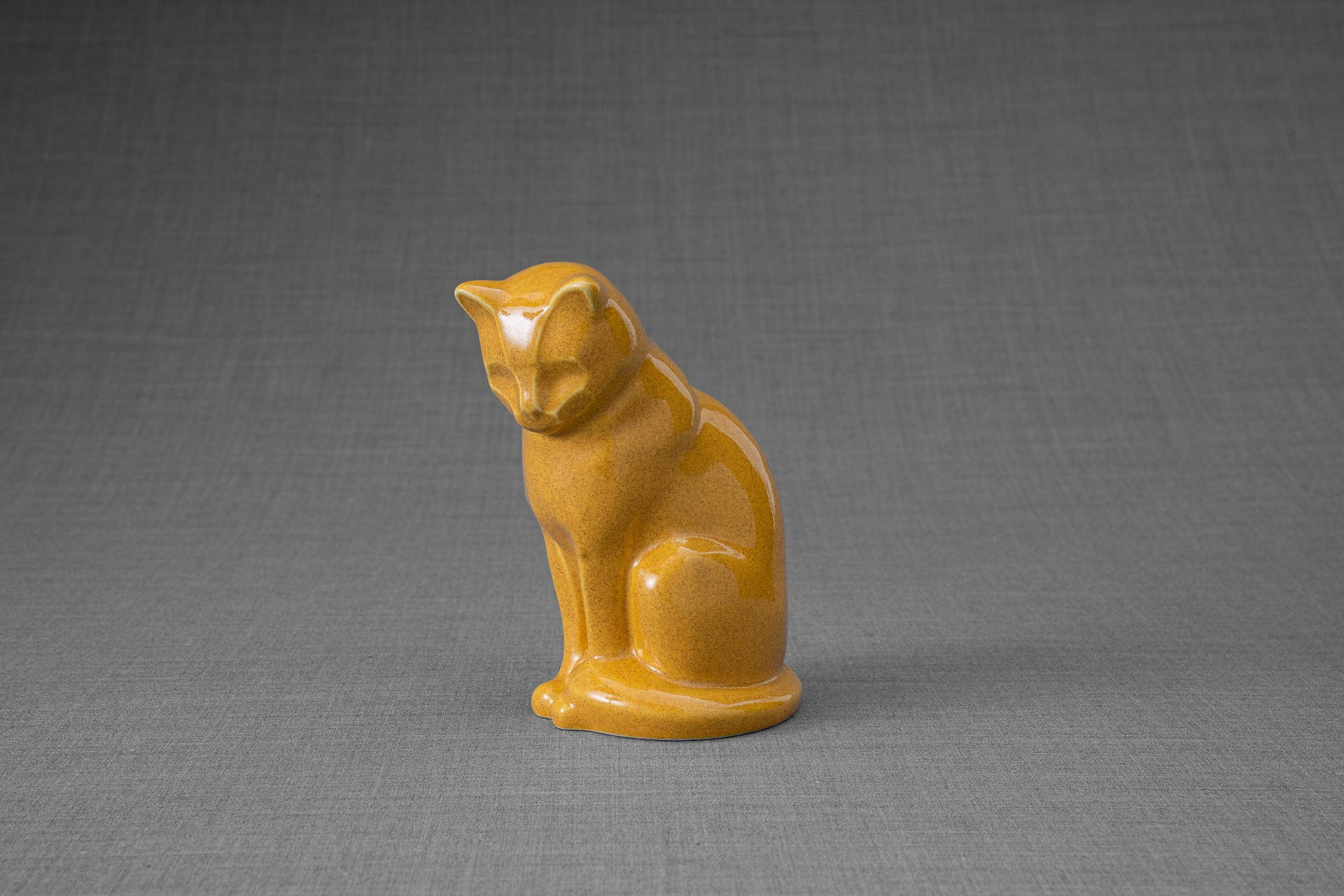Pulvis Art Urns Pet Urn Mini Pet Urn for Ashes Neko - Amber Yellow | Ceramic | Handmade