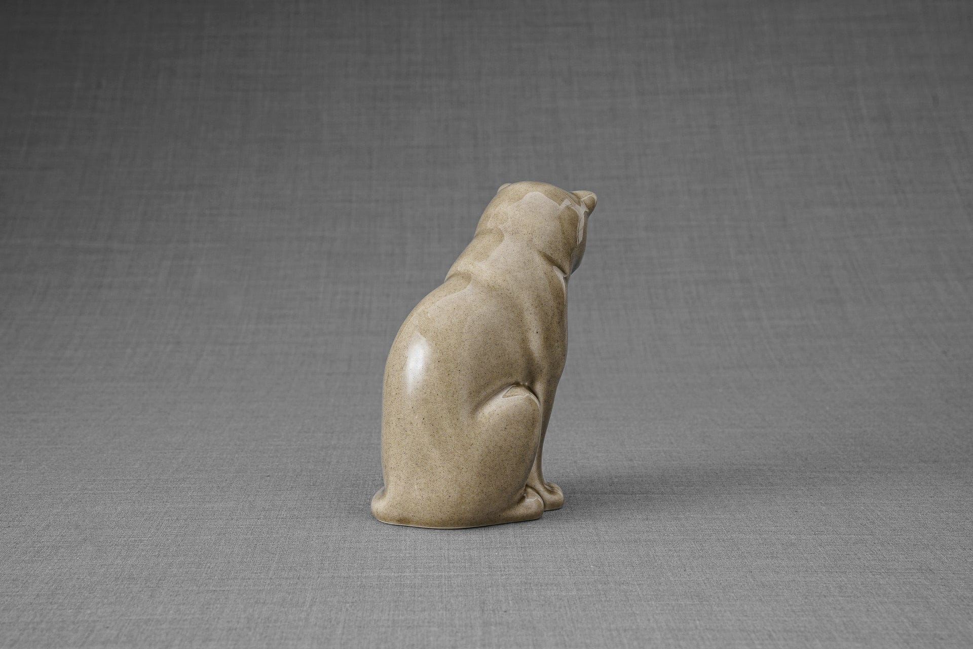 Pulvis Art Urns Pet Urn Mini Pet Urn for Ashes Neko - Beige Gray | Handmade | Ceramic