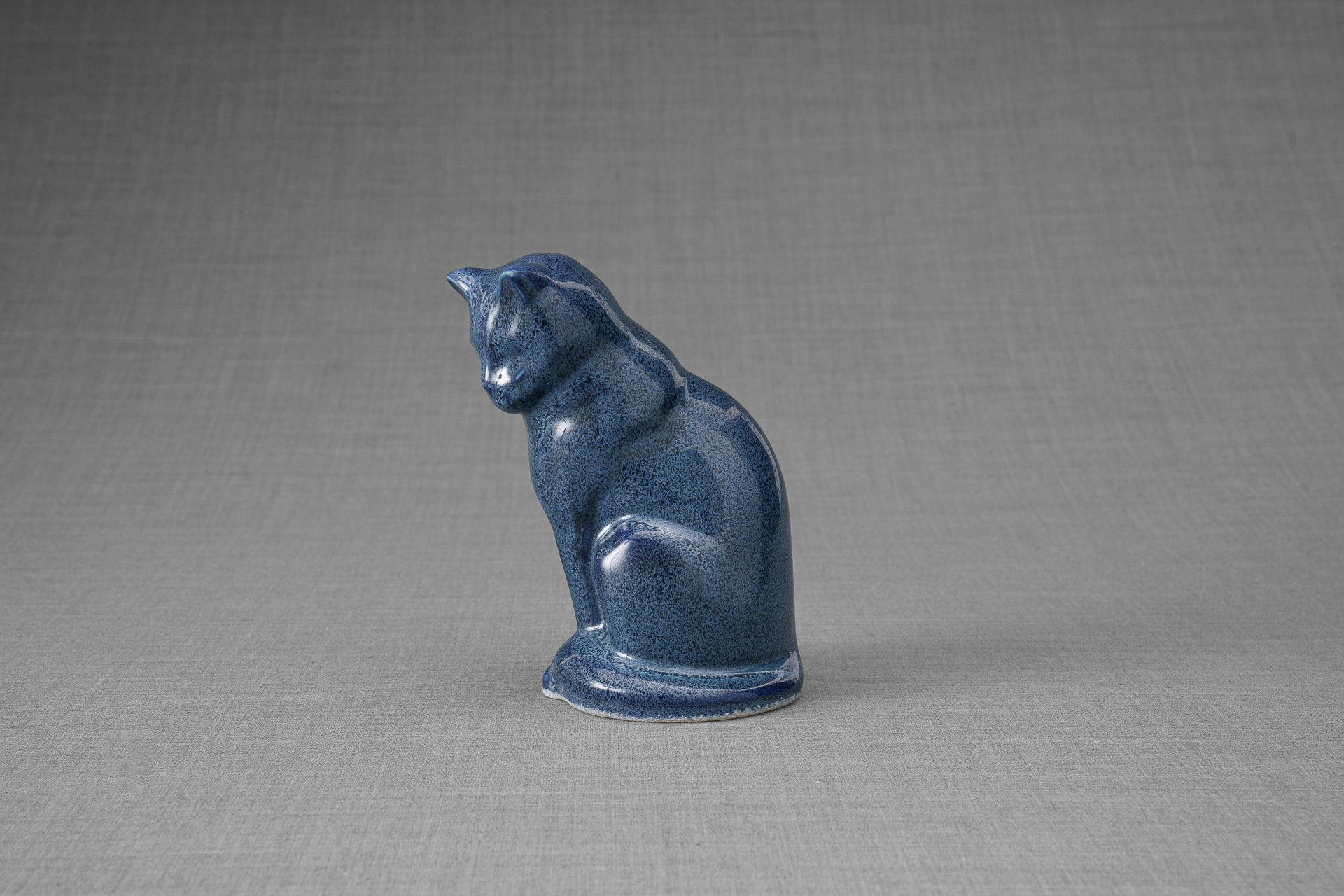 Pulvis Art Urns Pet Urn Mini Pet Urn for Ashes Neko - Blue Melange | Ceramic | Handmade