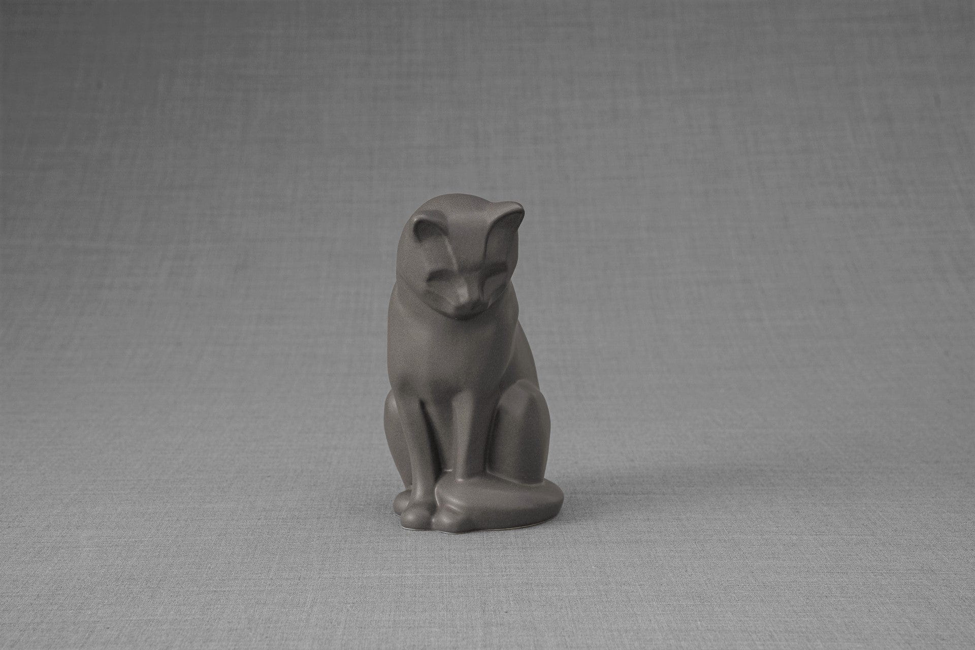 Pulvis Art Urns Pet Urn Mini Pet Urn for Ashes Neko - Gray Matte | Ceramic | Handmade