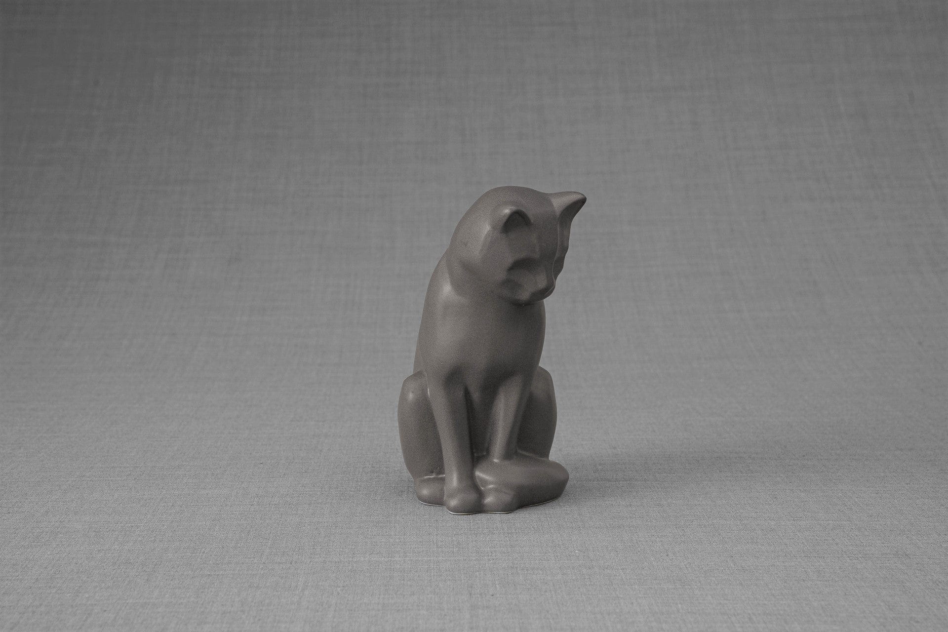 Pulvis Art Urns Pet Urn Mini Pet Urn for Ashes Neko - Gray Matte | Ceramic | Handmade