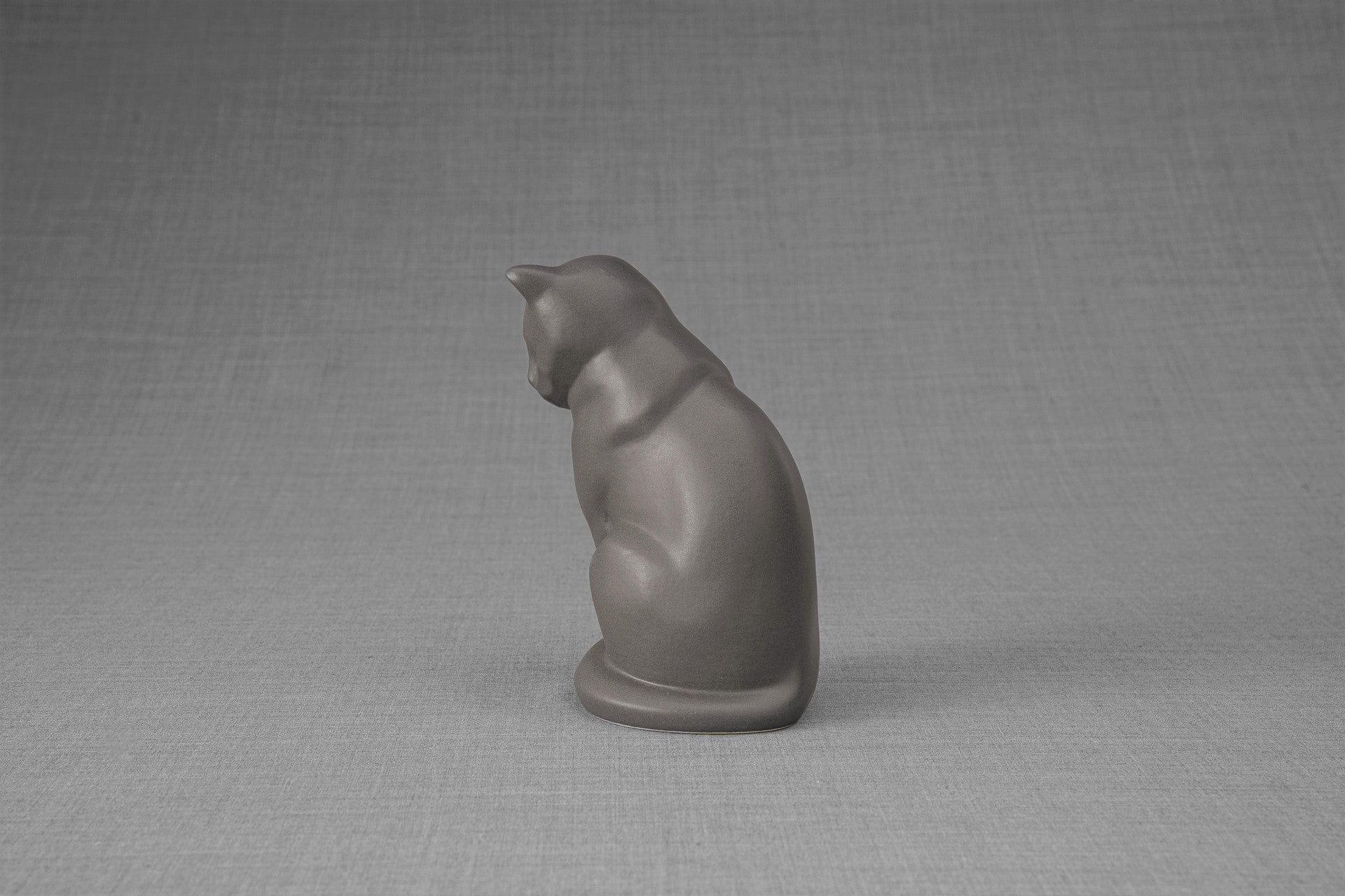 Pulvis Art Urns Pet Urn Mini Pet Urn for Ashes Neko - Gray Matte | Ceramic | Handmade