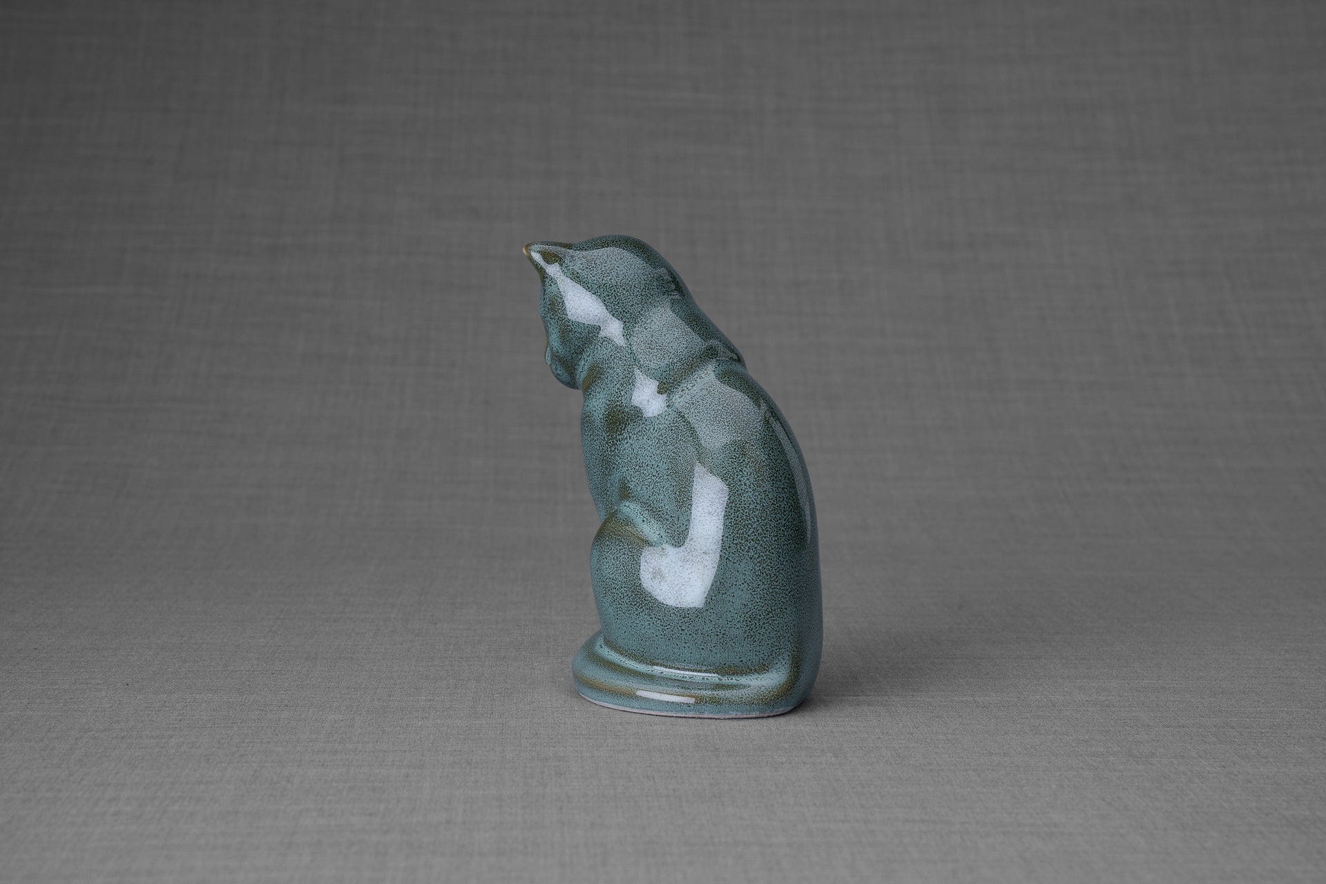 Pulvis Art Urns Pet Urn Mini Pet Urn for Ashes Neko - Oily Green Melange | Ceramic