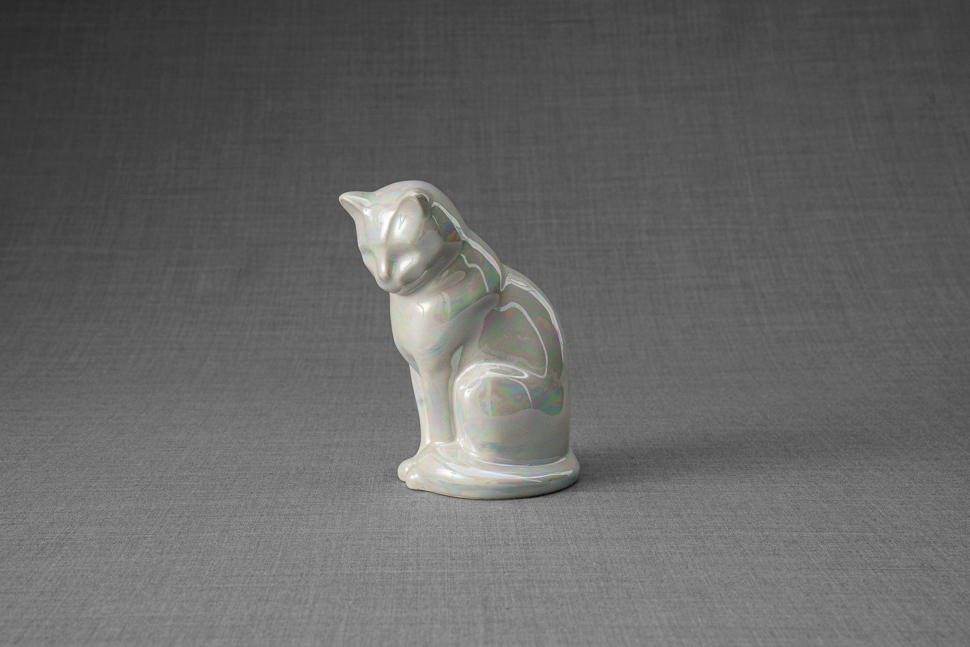 Pulvis Art Urns Pet Urn Mini Pet Urn for Ashes Neko - Pearly White | Handmade | Ceramic