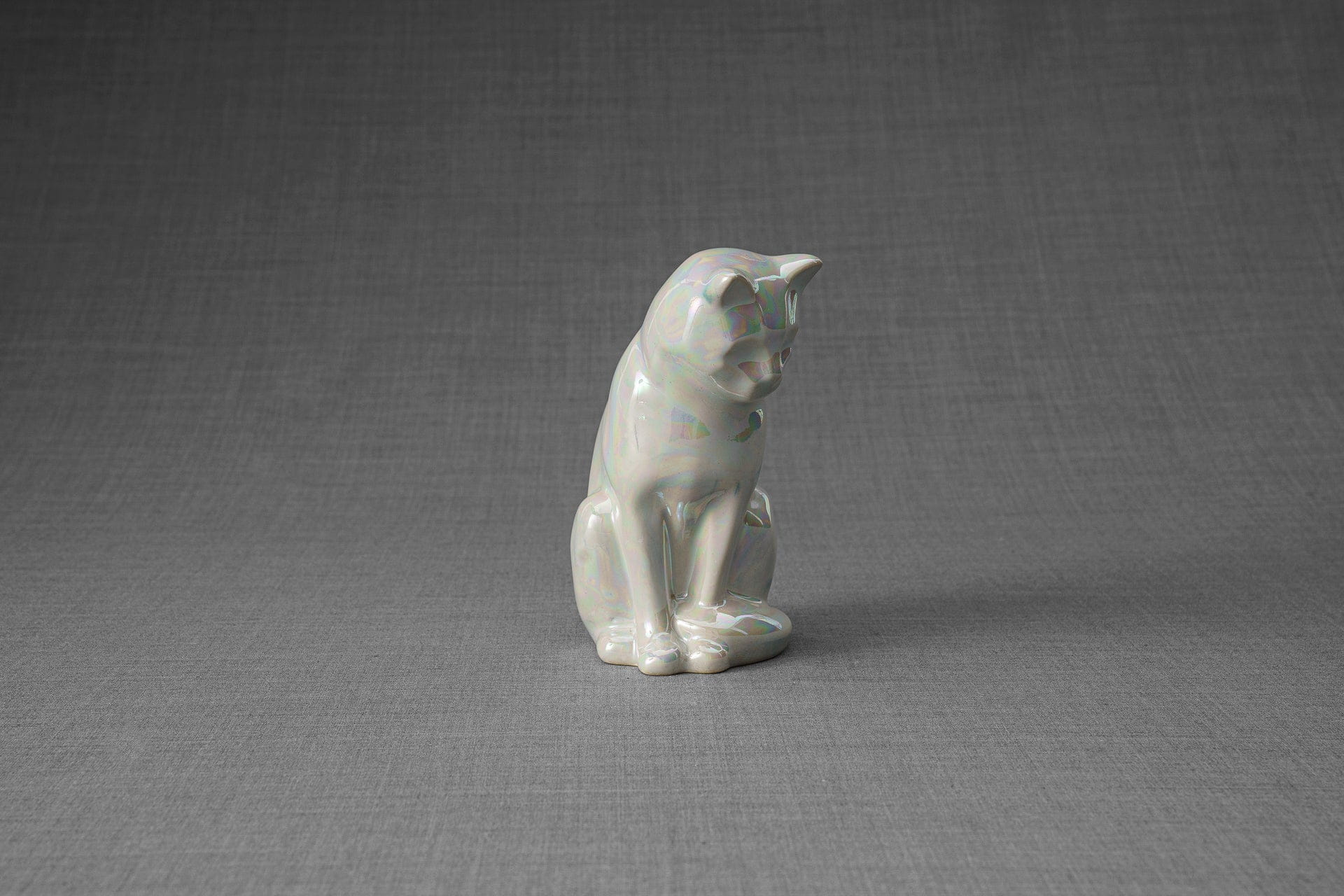 Pulvis Art Urns Pet Urn Mini Pet Urn for Ashes Neko - Pearly White | Handmade | Ceramic