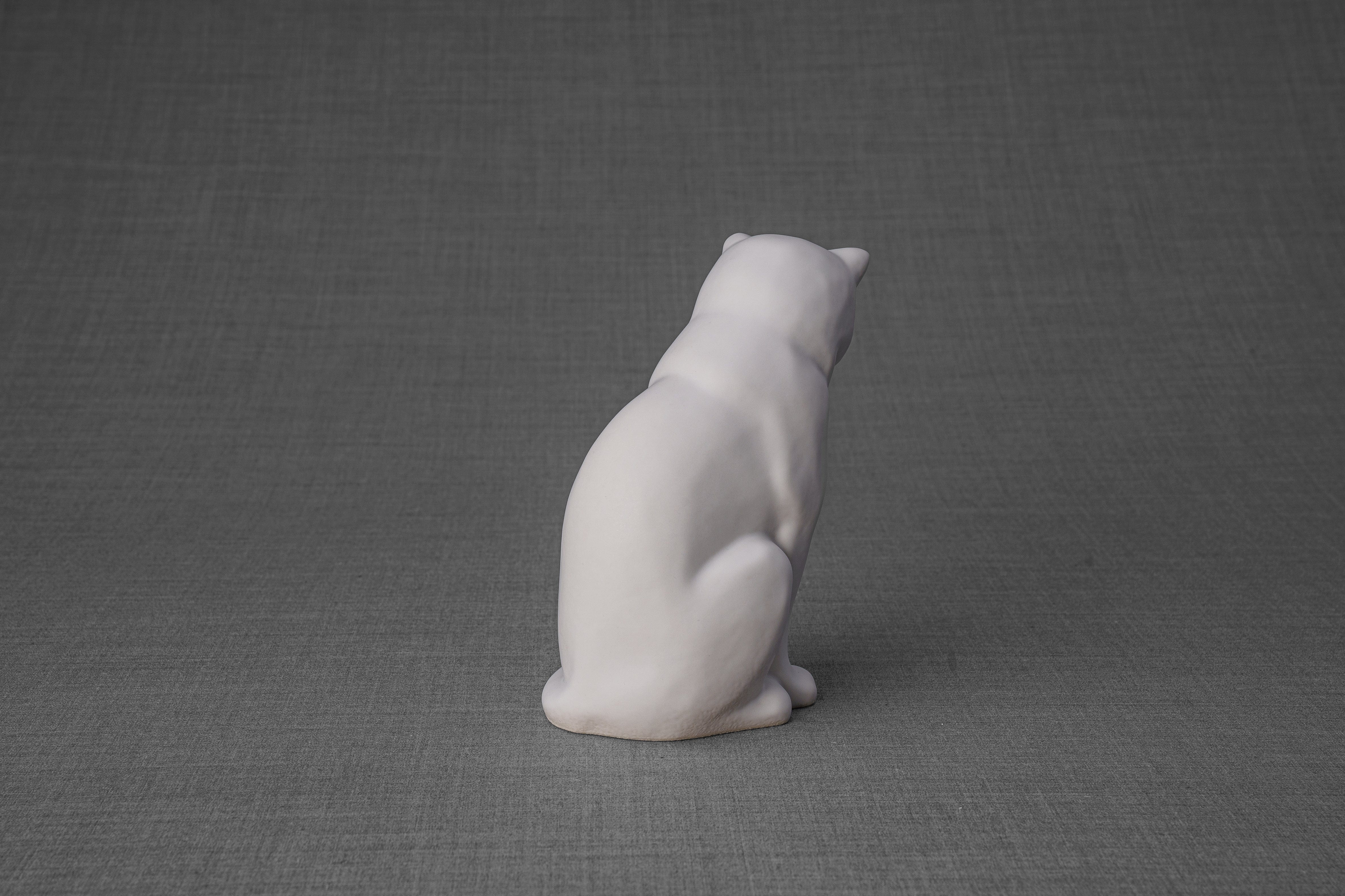Pulvis Art Urns Pet Urn Mini Pet Urn for Ashes Neko - White Matte | Ceramic | Handmade