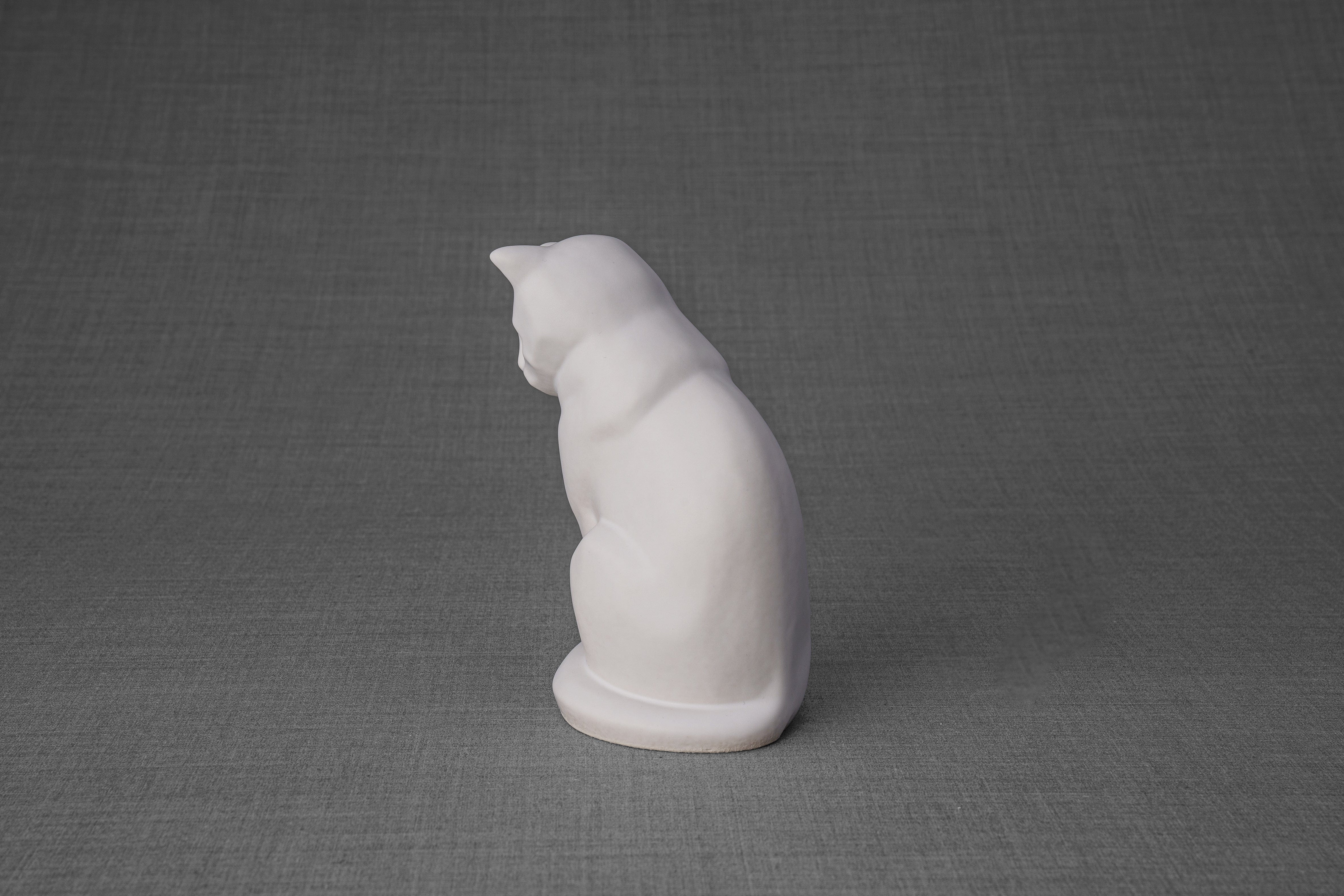 Pulvis Art Urns Pet Urn Mini Pet Urn for Ashes Neko - White Matte | Ceramic | Handmade
